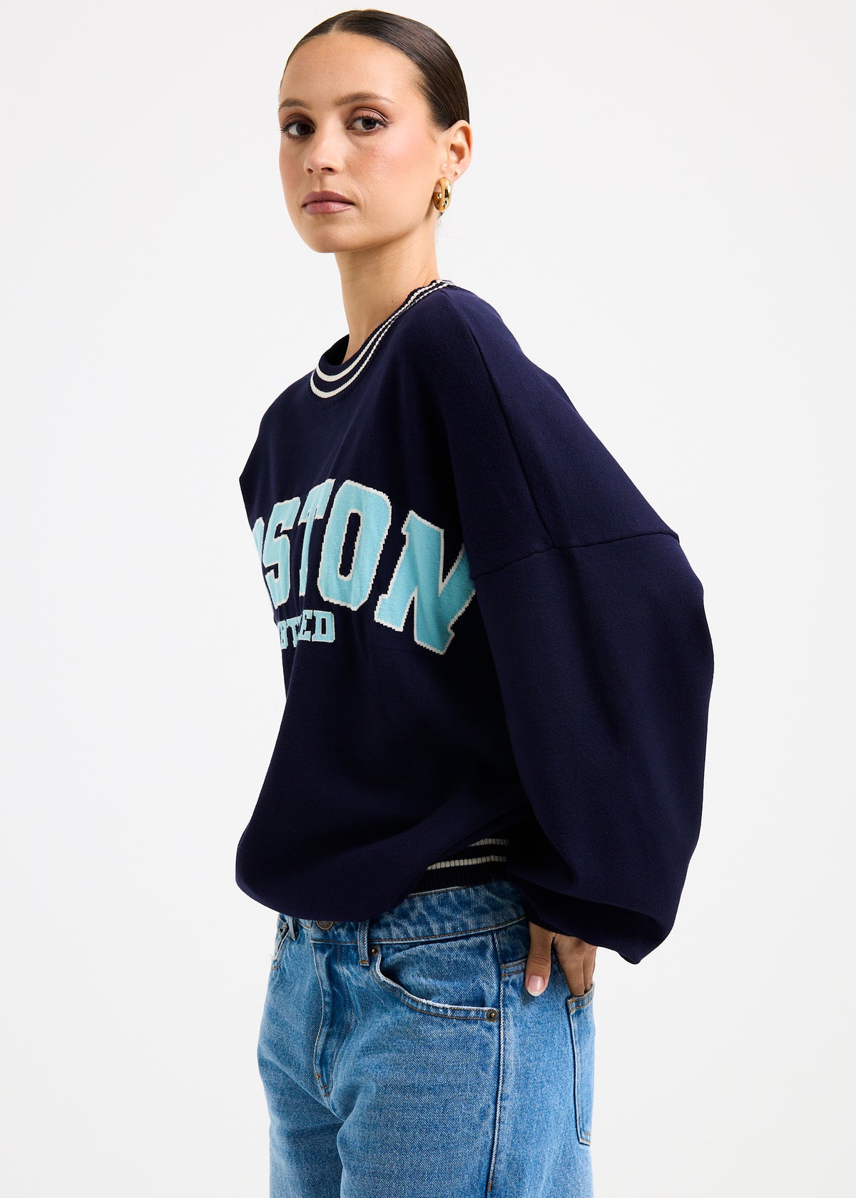 Andrina Oversized Crew Neck Sweater