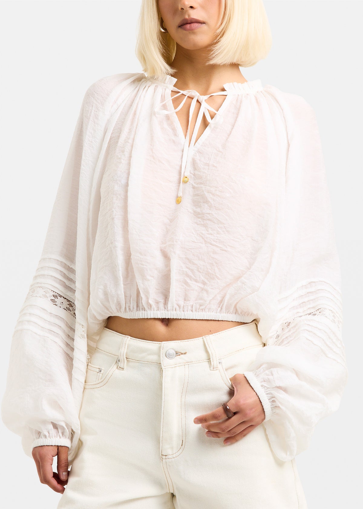 Attina Raglan Gathered Blouse