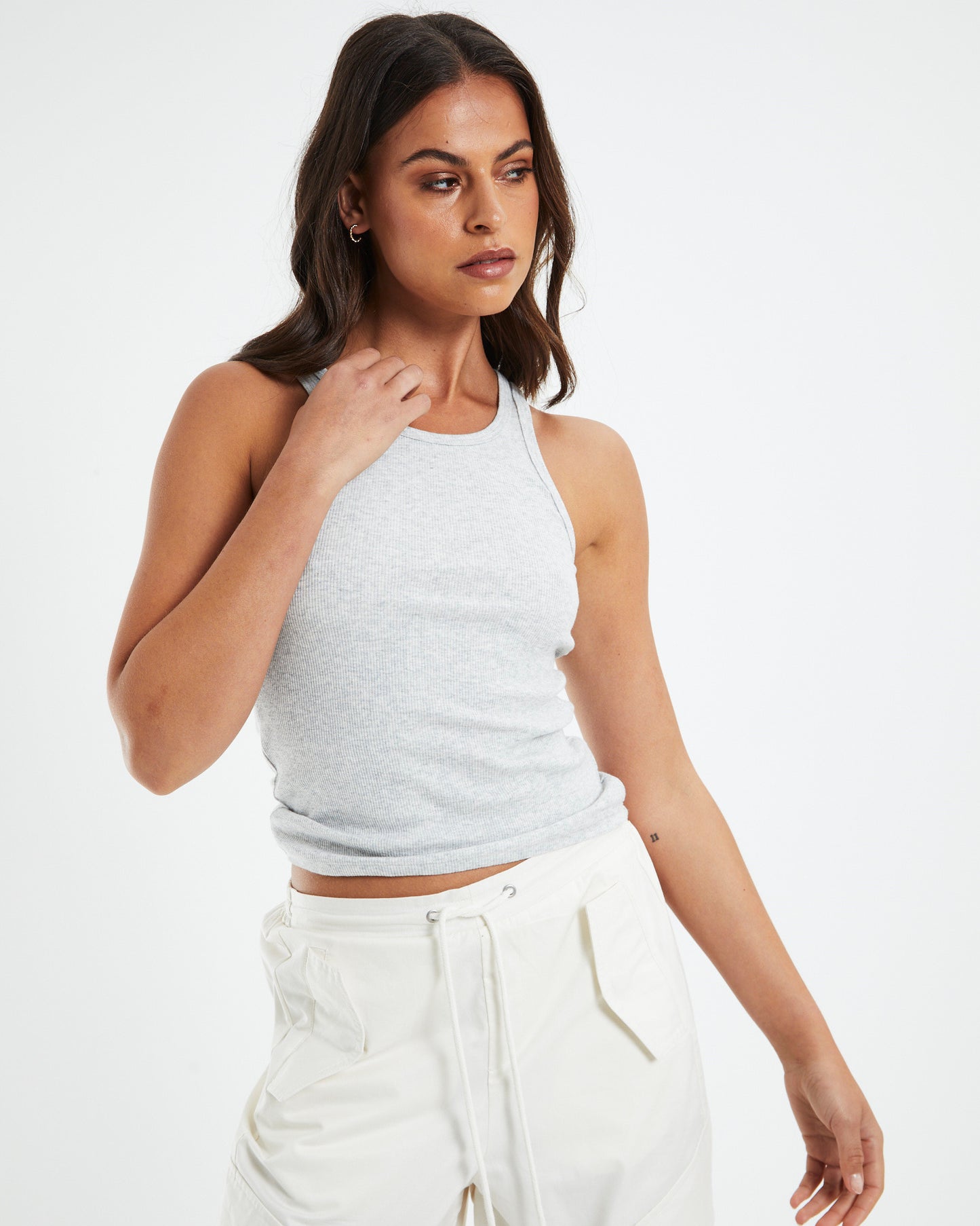 Racer Ribbed Tank Top