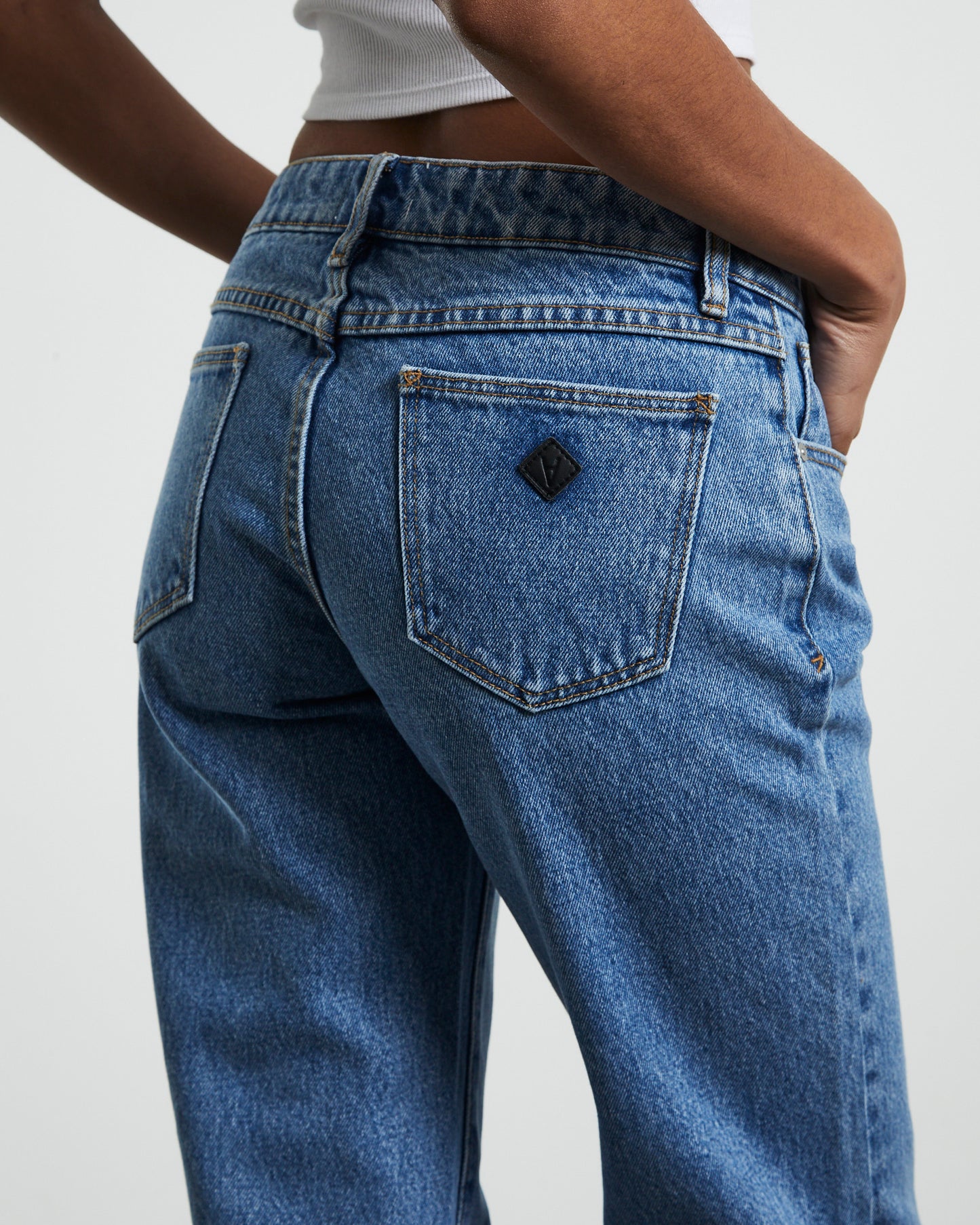 A 99 Low Rise Straight Denim Jeans