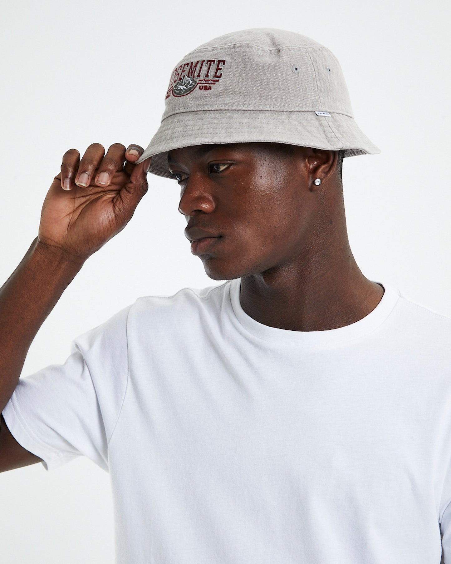 Yosemite Tourist Canvas Bucket Hat Stone