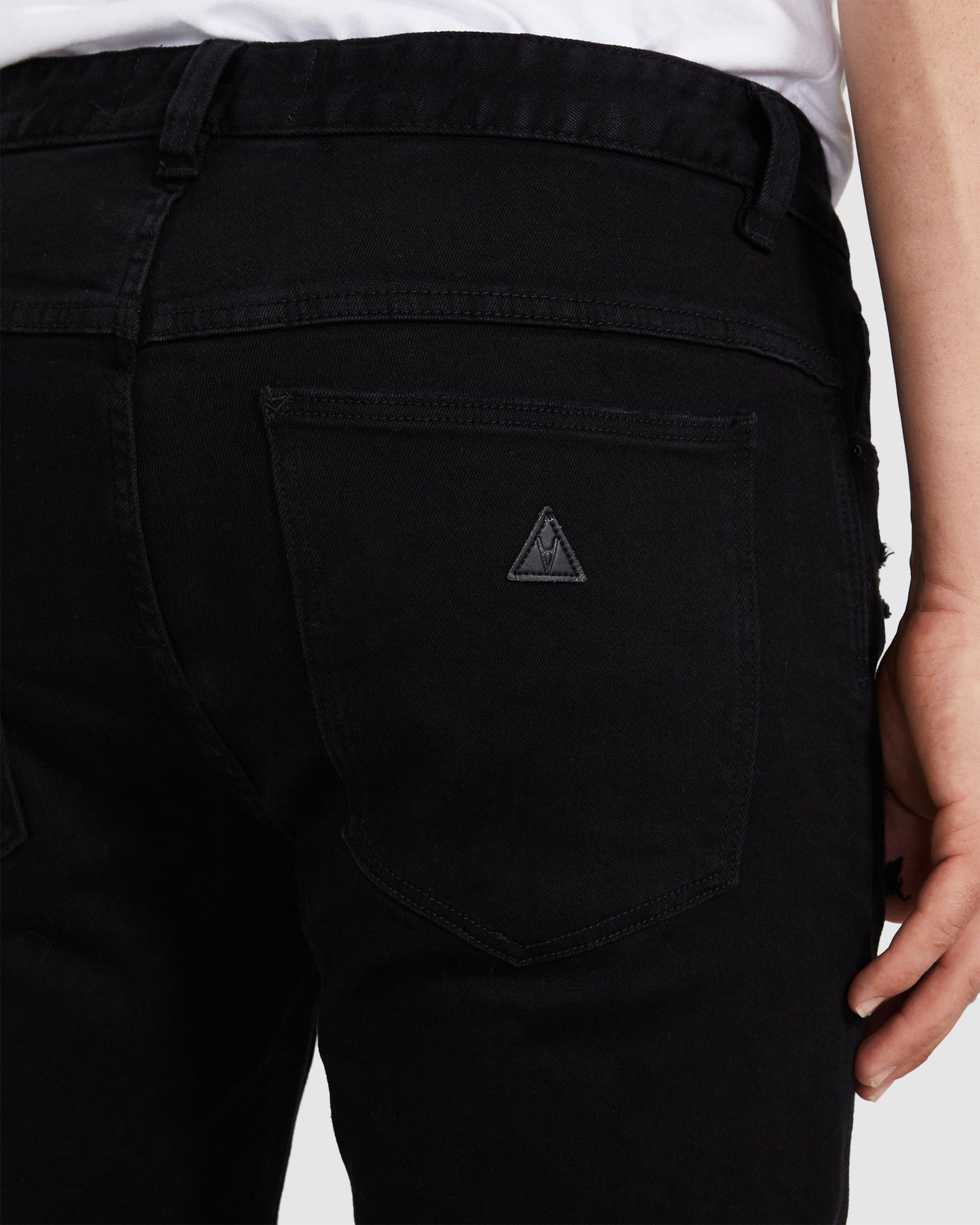 A Dropped Slim Turn Up Denim Jeans