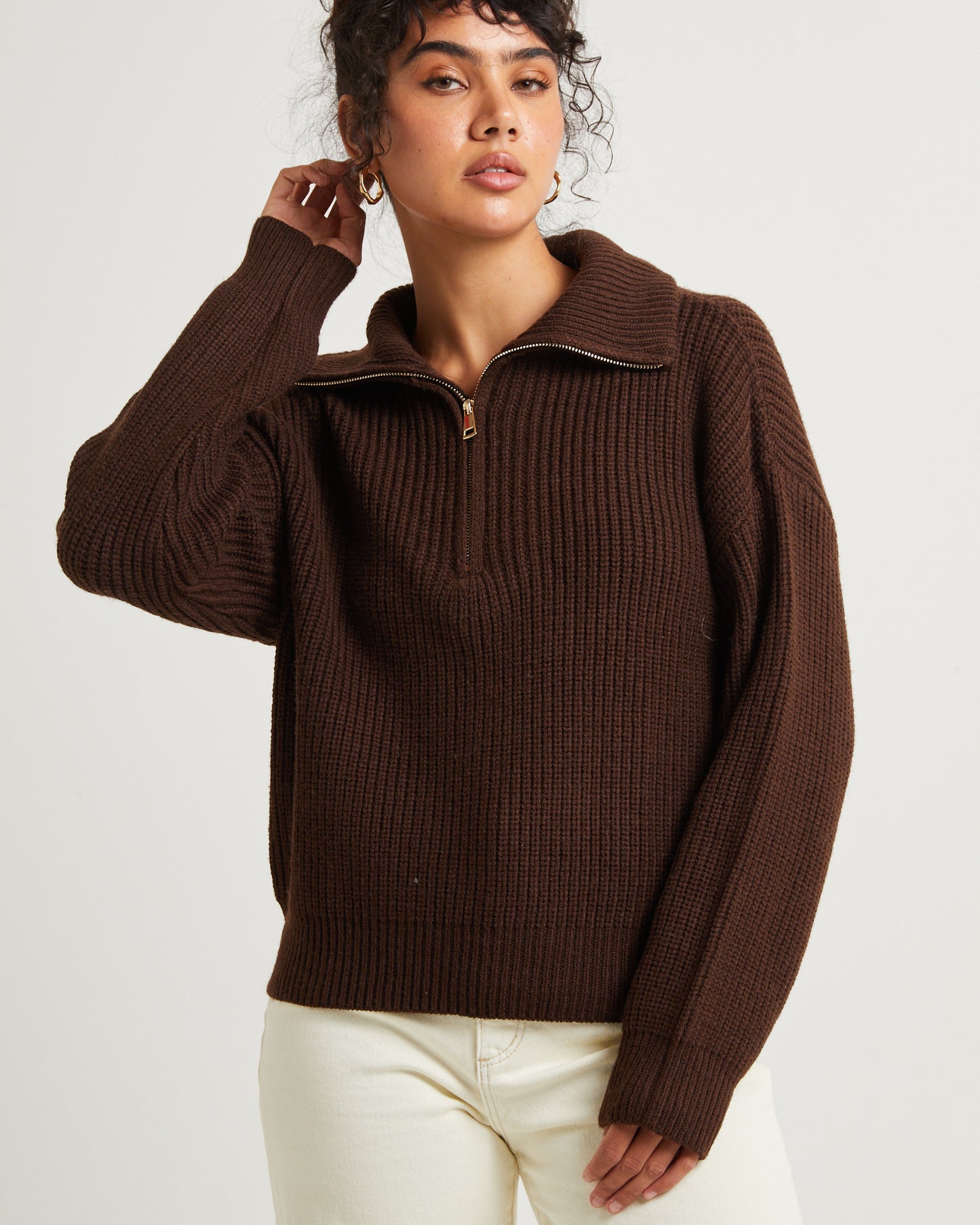 Ezra Half Zip Knit Pull Over