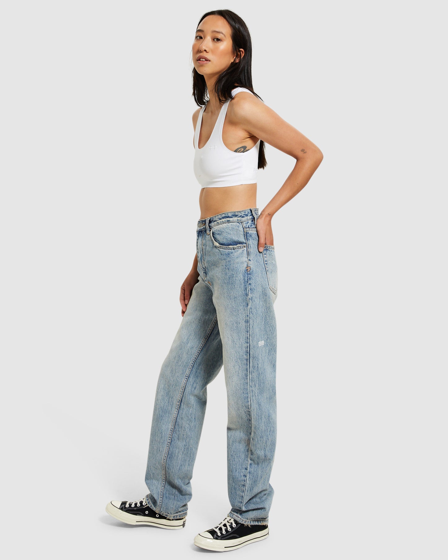 Bodkon Crop Tank Top White