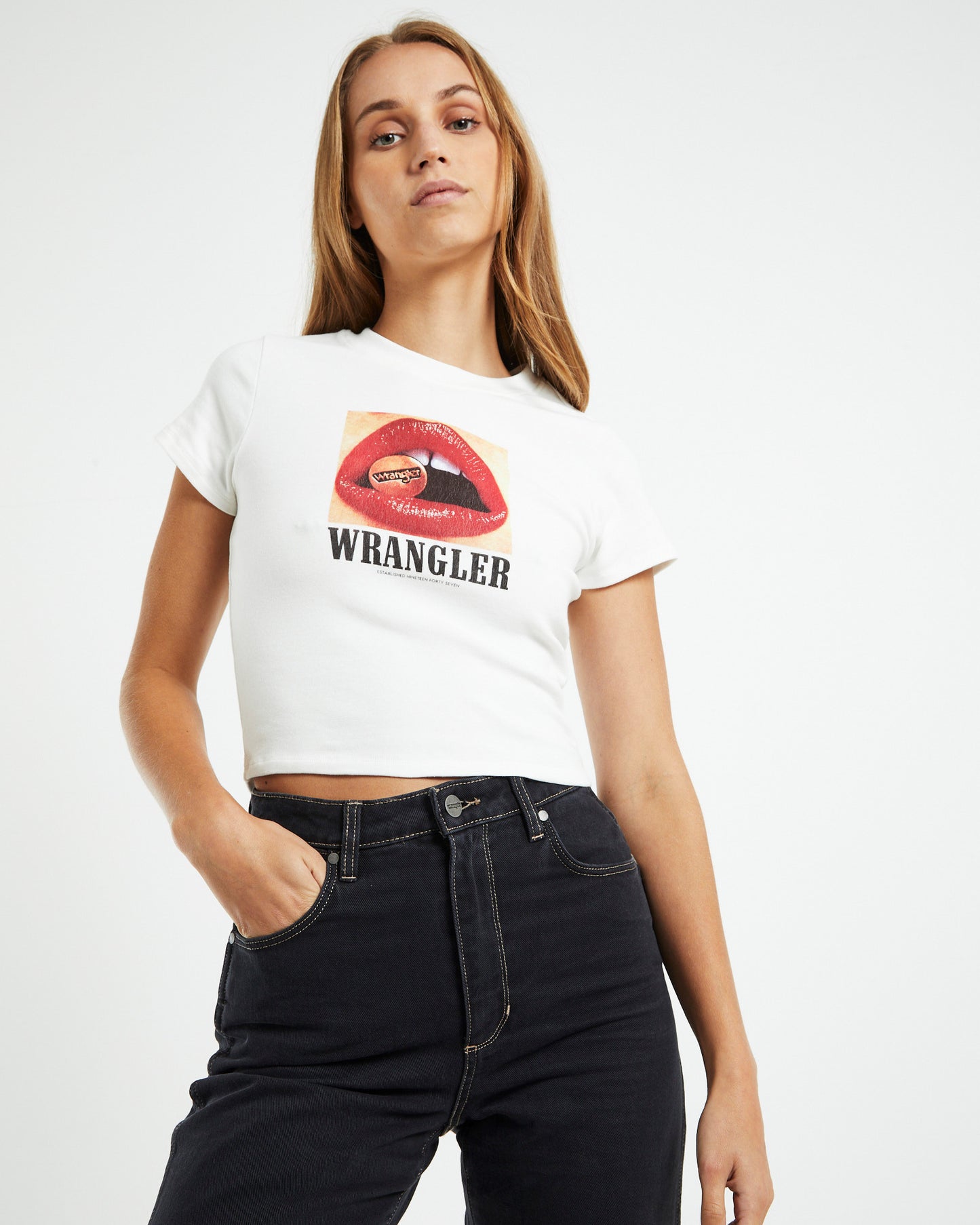 Baby Rib Lip Service Tee White