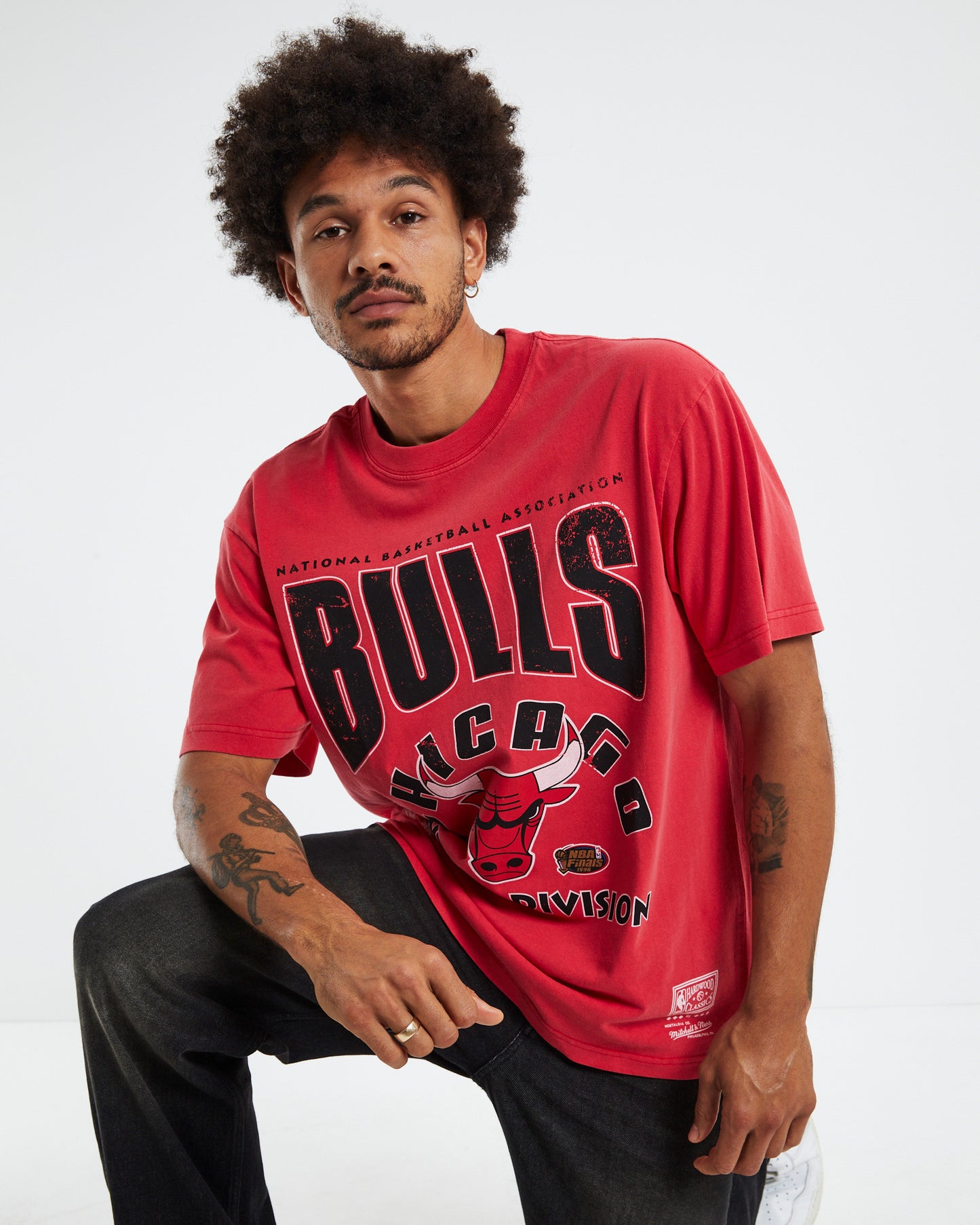 Chicago Bulls Division Arch T-Shirt Faded Red