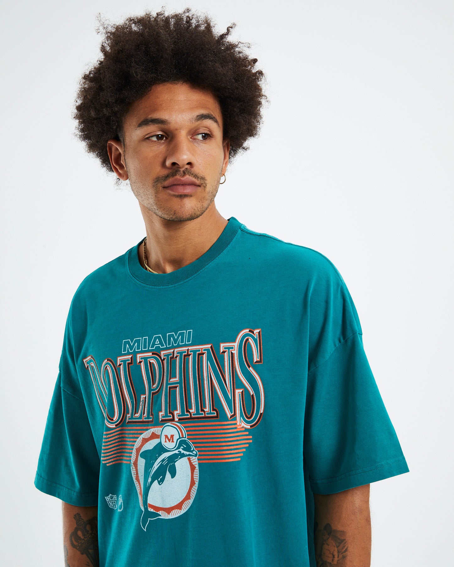 Underscore T-Shirt Dolphins Faded Teal