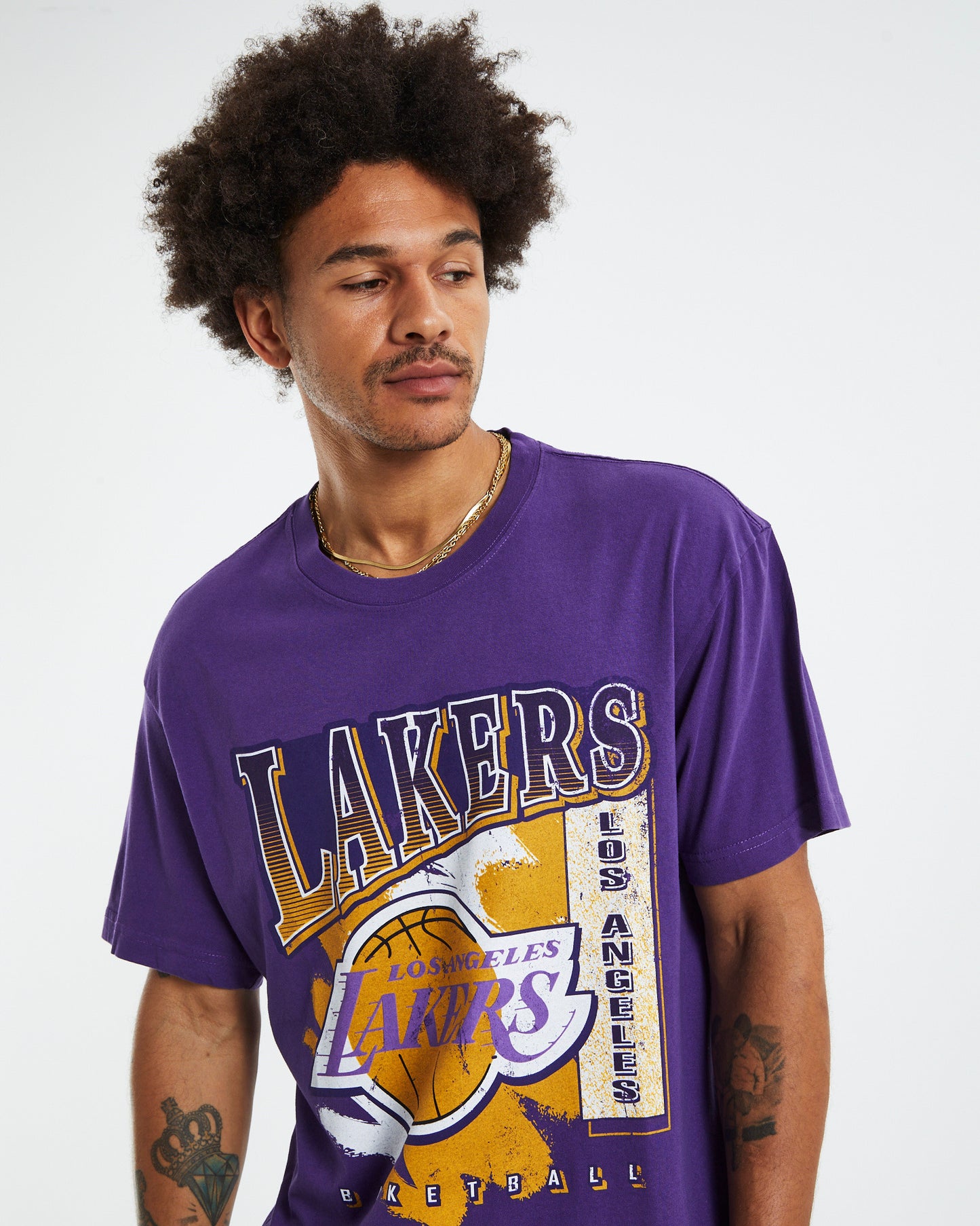 Los Angeles Lakers Brush Off T-Shirt Lakers Purple