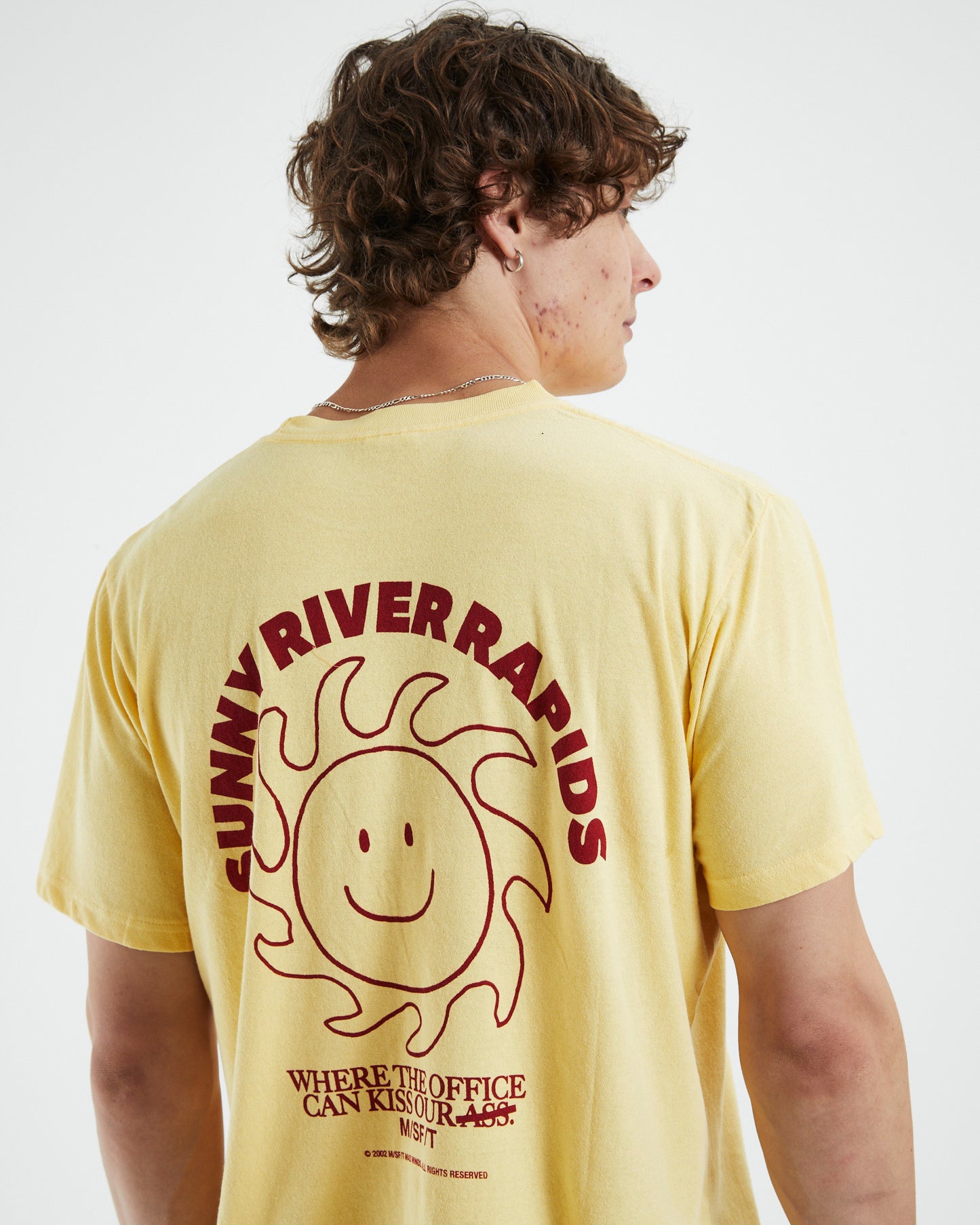 Sunny Rapids 50/50 T-Shirt Pigment Dusty Lemon Yellow