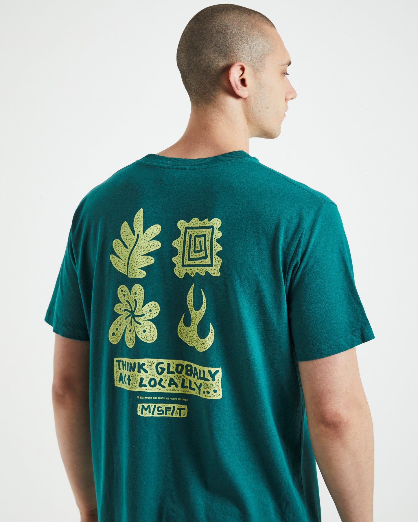 Global Acts 50/50 Short Sleeve T-Shirt Storm Green