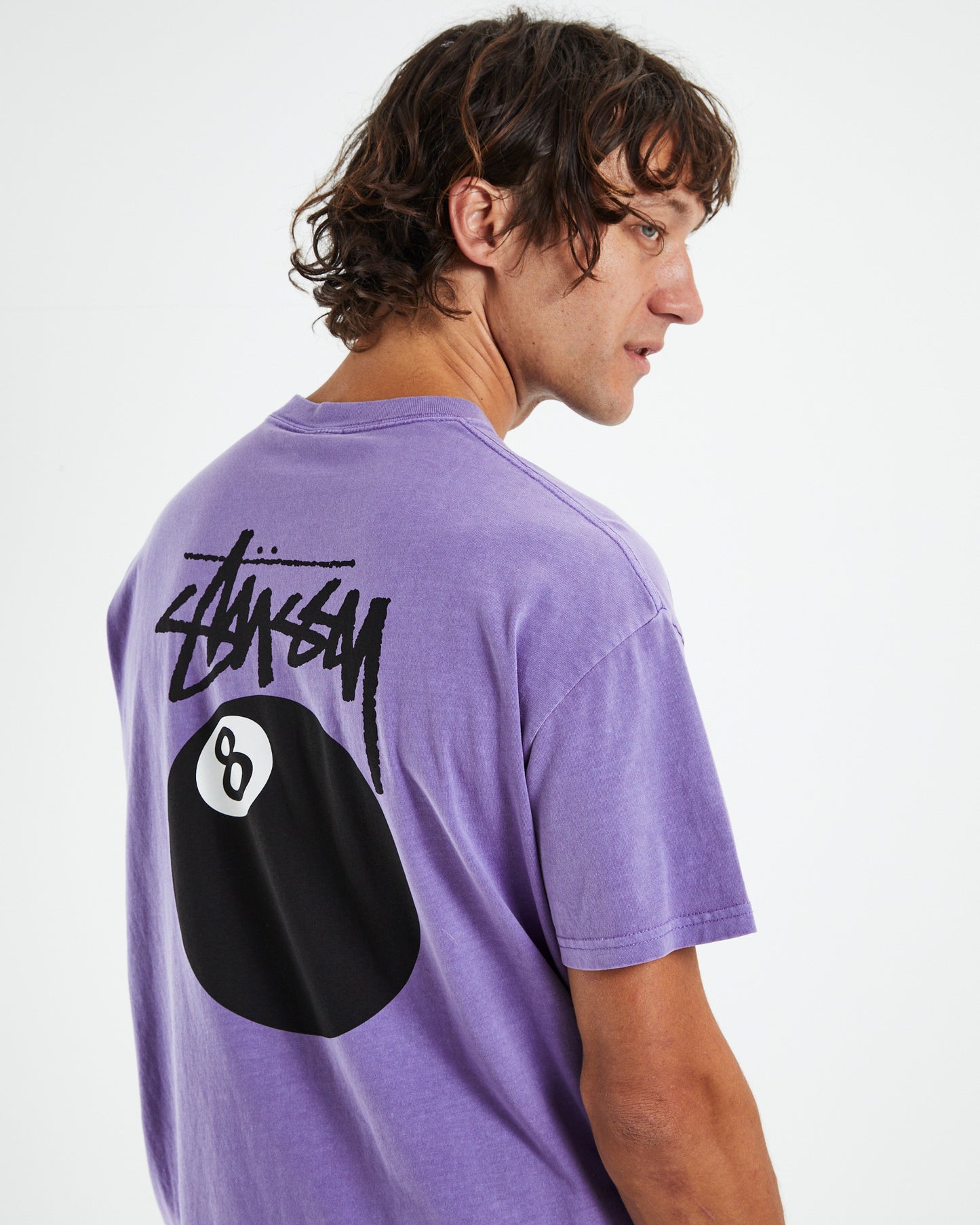 8 Ball Short Sleeve T-Shirt Pigment Washed Violet