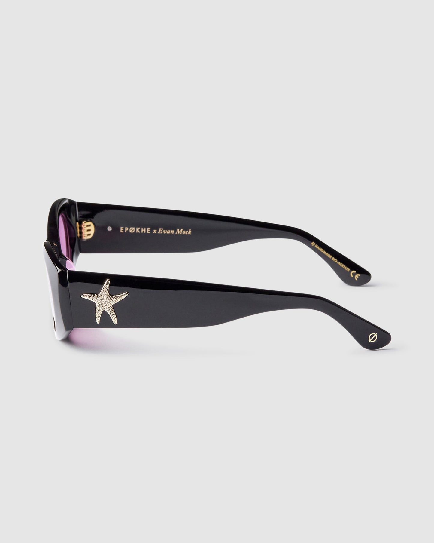 Evan Mock X Suede Sunglasses Black Polished/Velvet