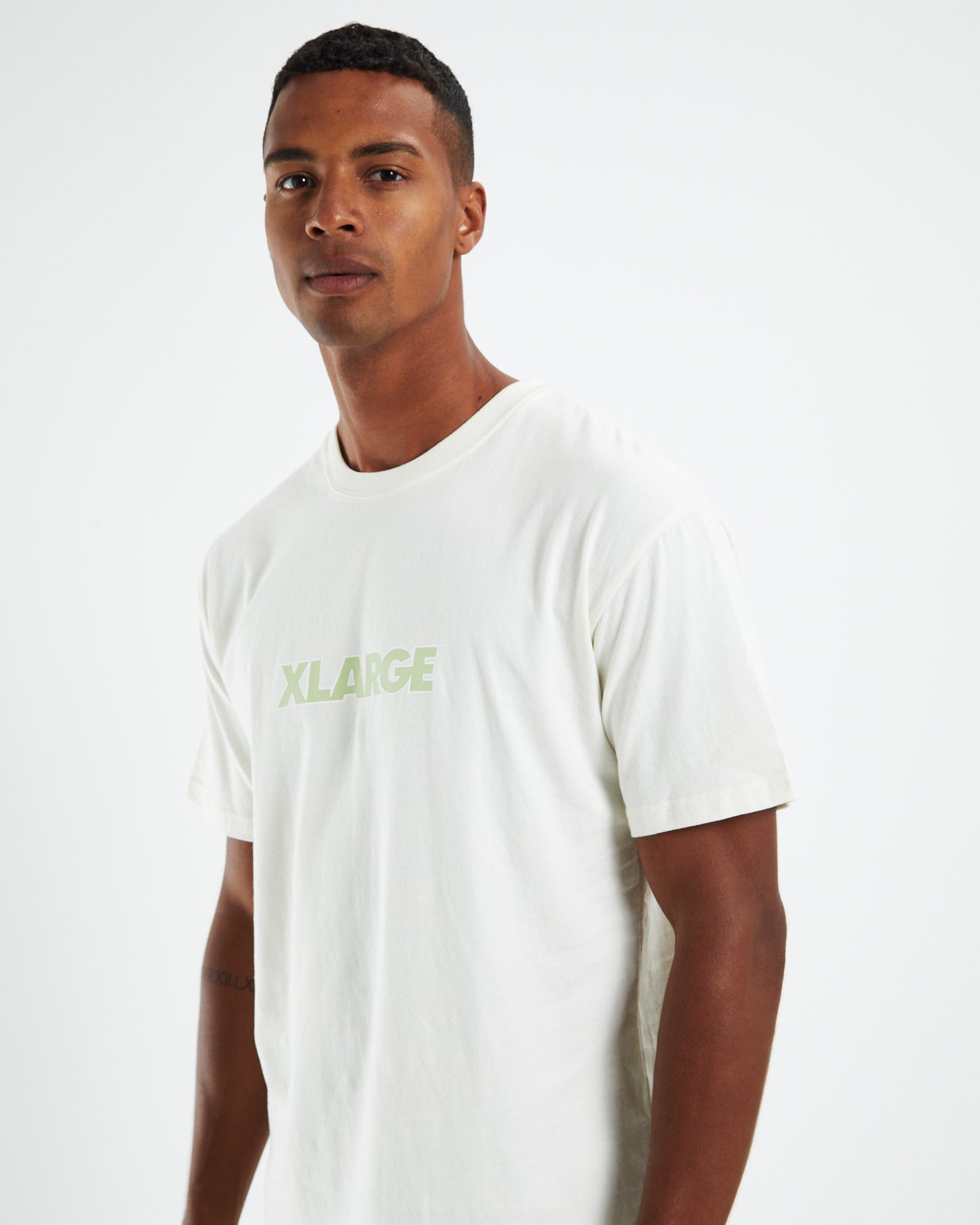 Text Logo Short Sleeve T-Shirt Ivory White