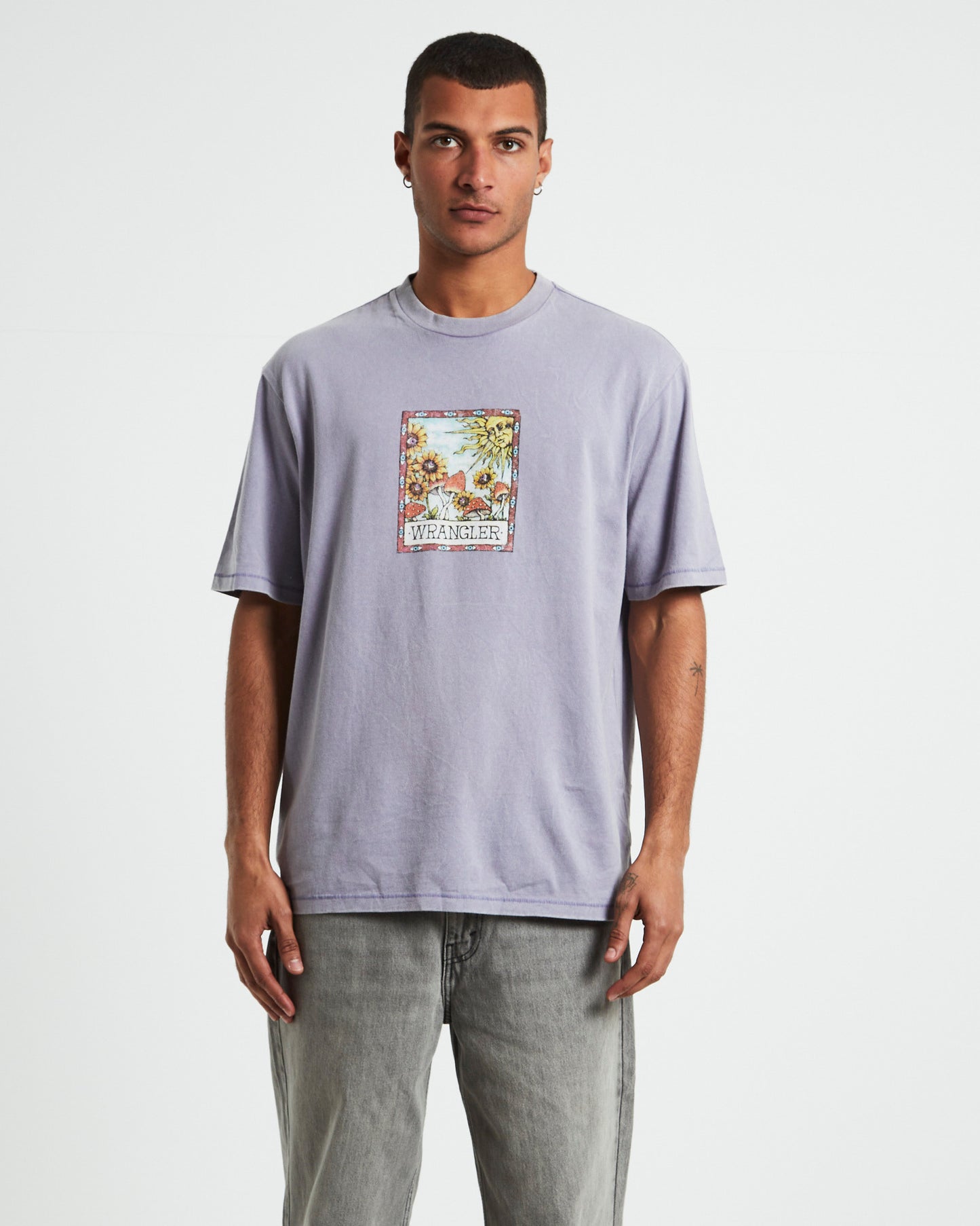 Fortunes Baggy Short Sleeve T-Shirt Cloudy Purple