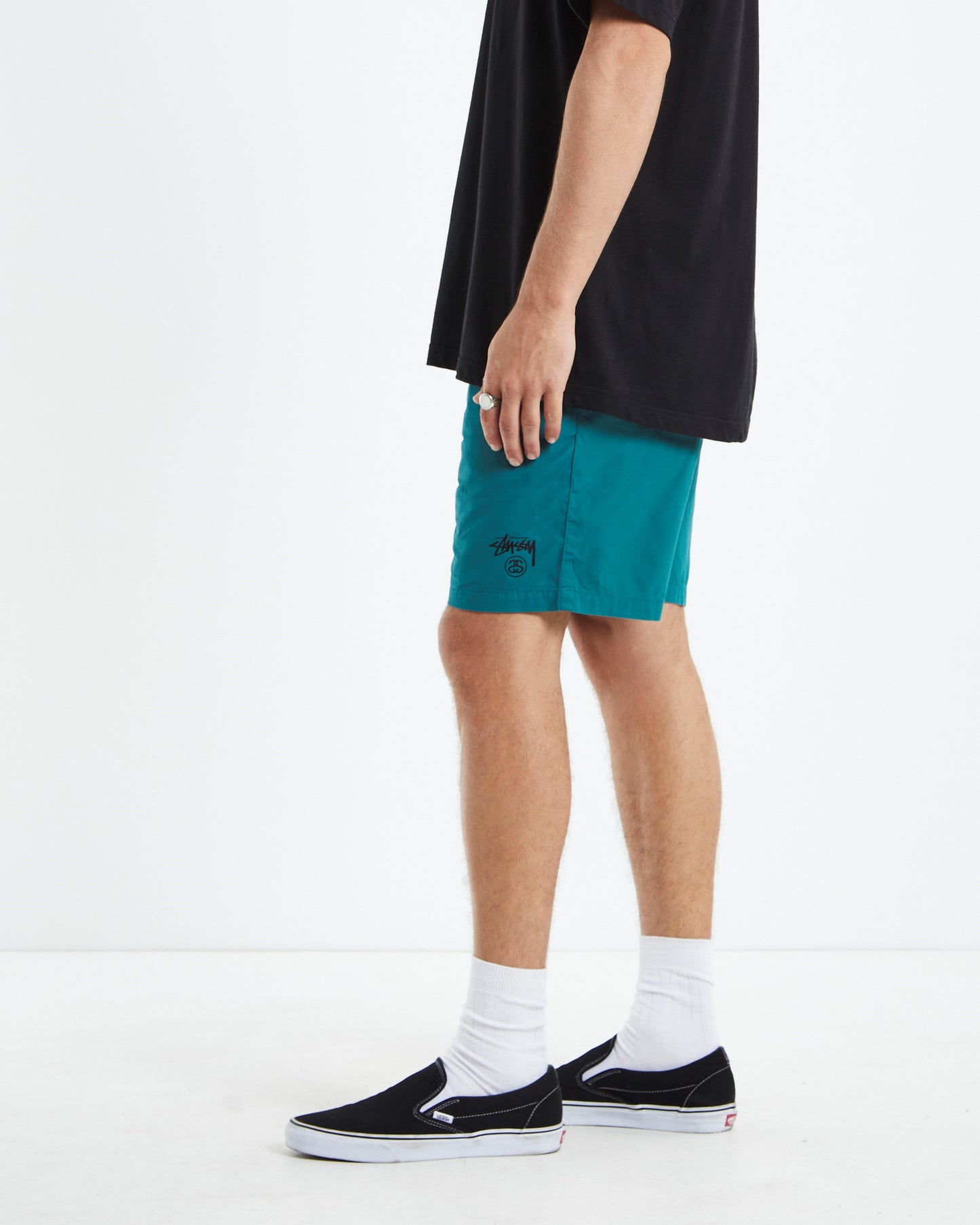 Basic Stock Beach Shorts Ocean Green