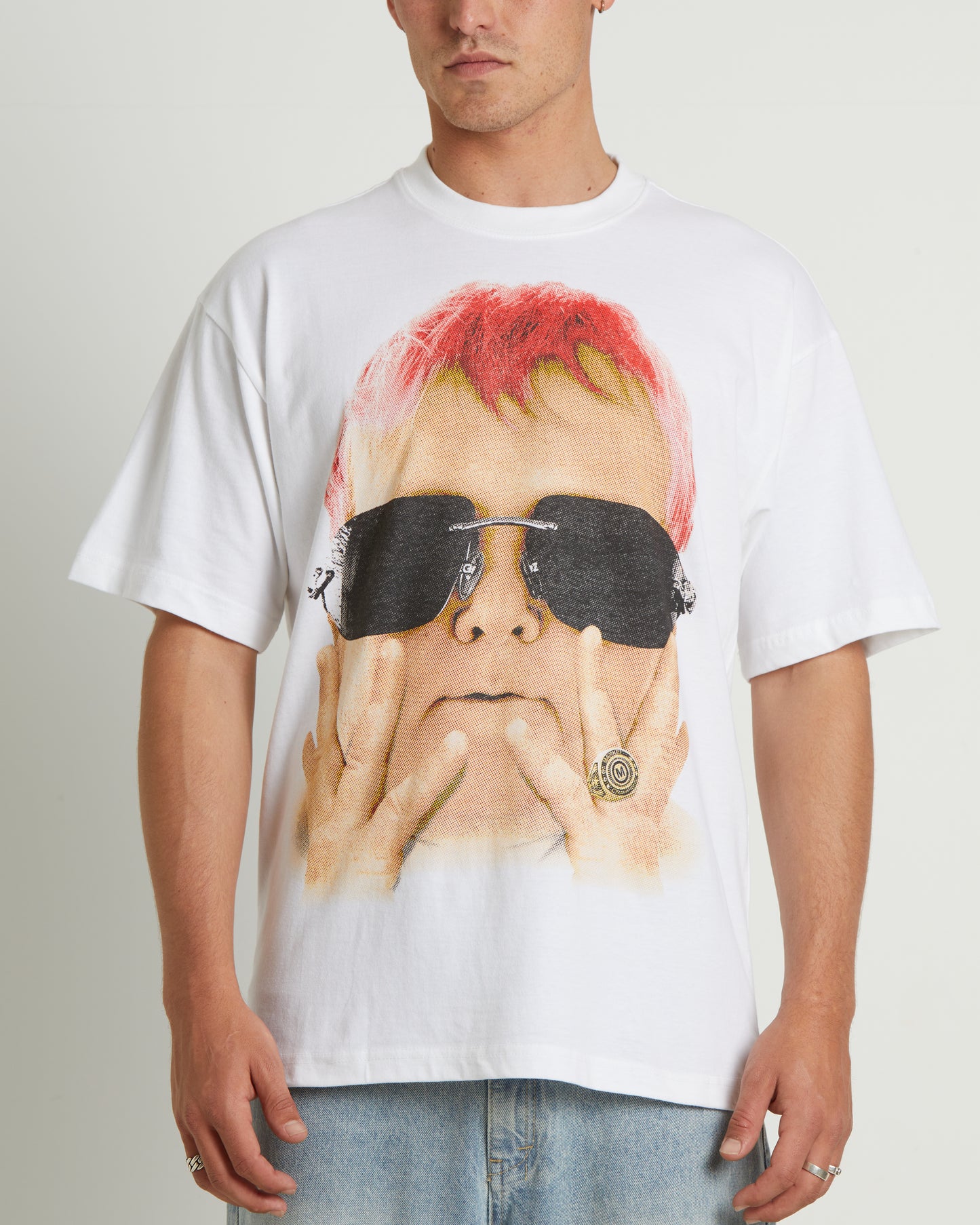 Hasbulla Ring Short Sleeve T-Shirt in White