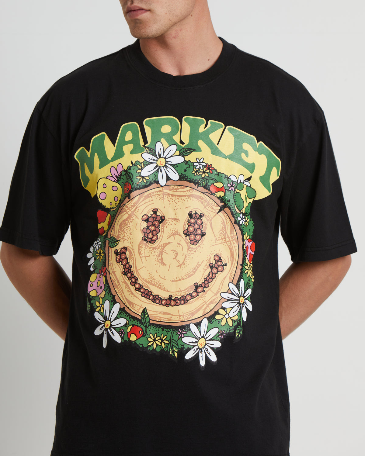 Smiley Decomposition Short Sleeve T-Shirt in Vintage Black VINTAGE BLACK