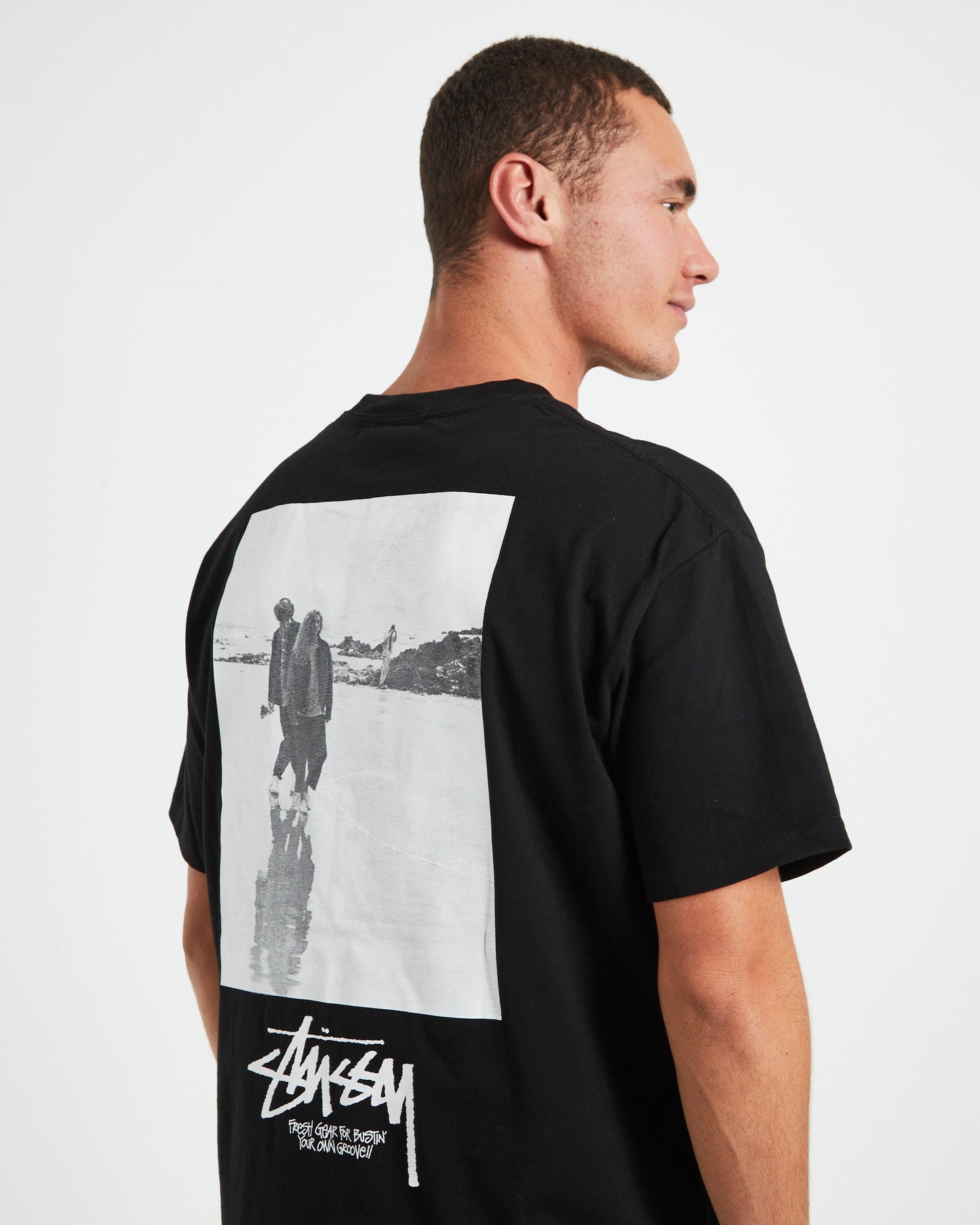 Low Tide Heavyweight Short Sleeve T-Shirt in Black