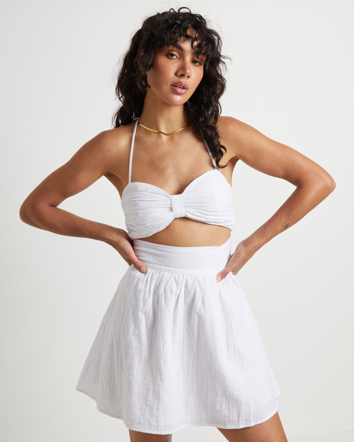 Boat Mini Dress WHITE