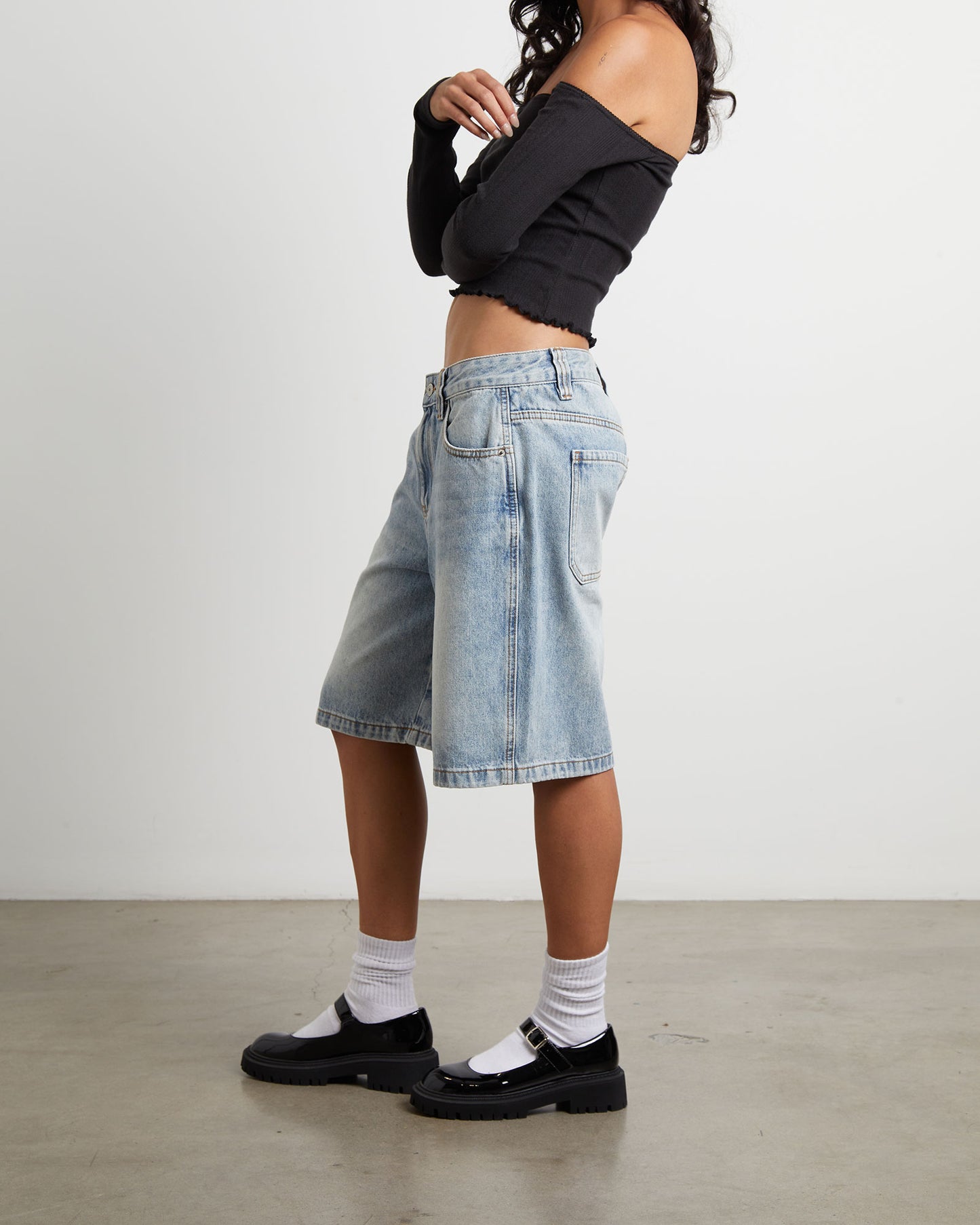 Palmer Relaxed Denim Jorts in Vintage Tint