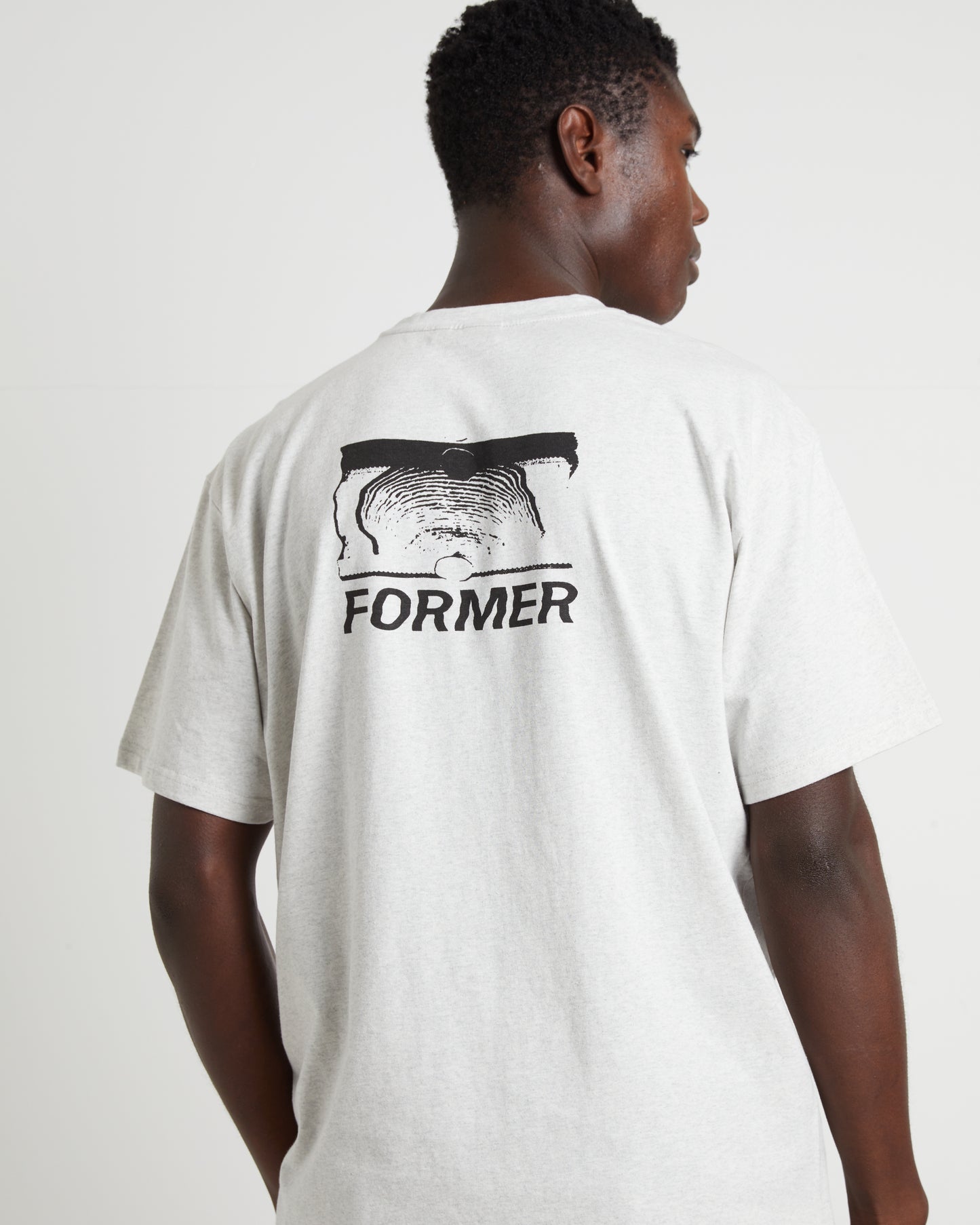 Fractional Short Sleeve T-Shirt in Grey Marle