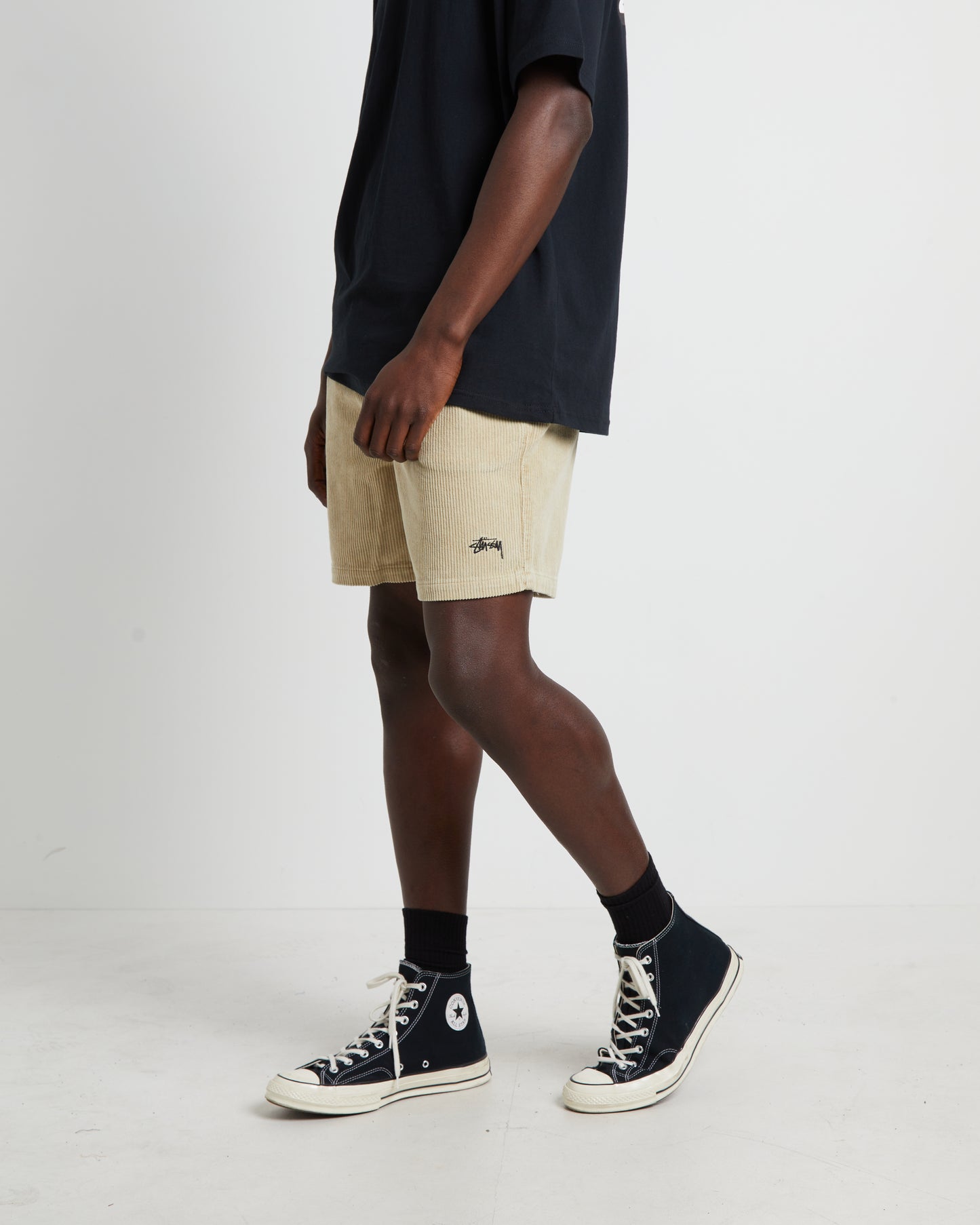 Wide Wale Cord Beachshorts in Khaki
