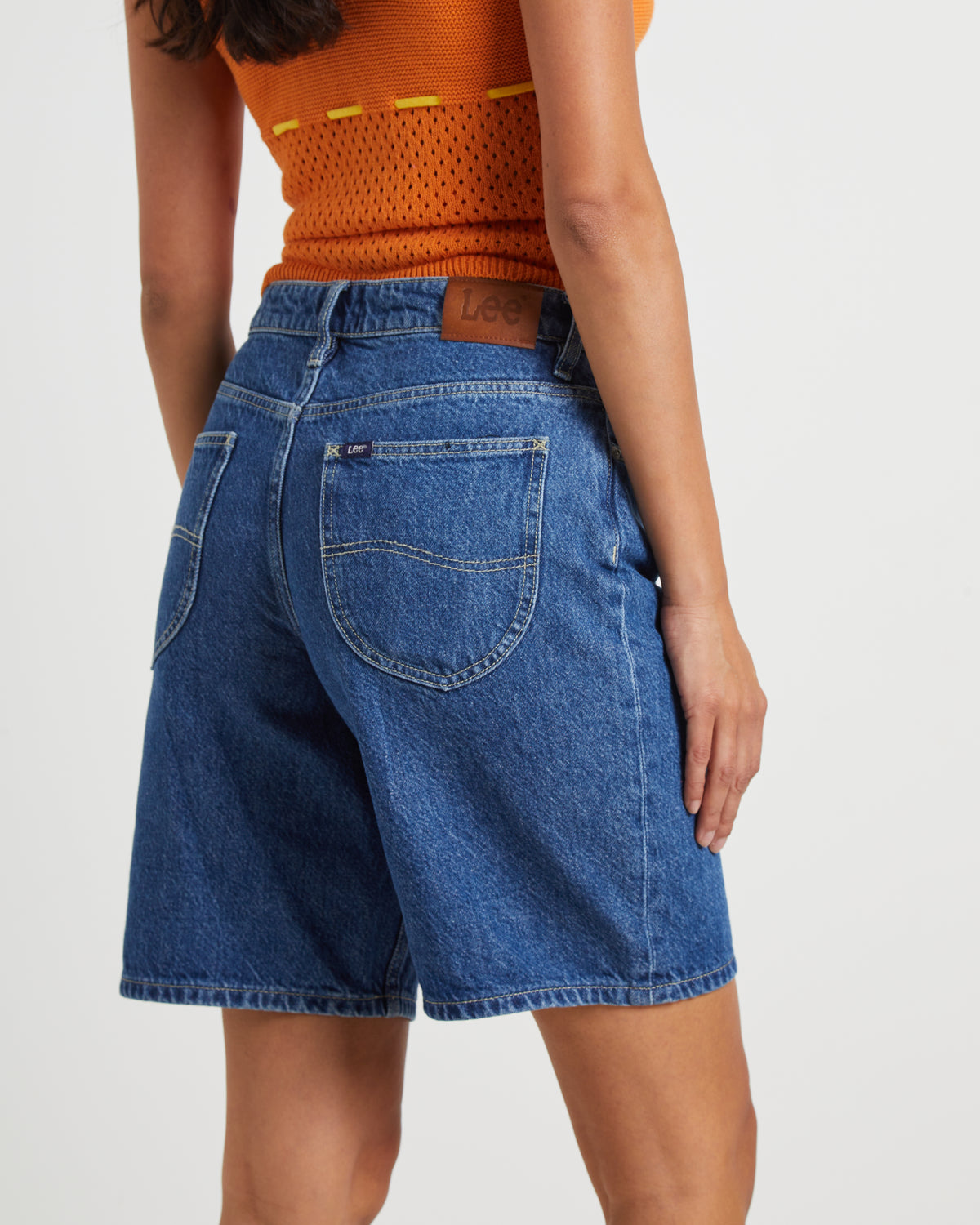 90s Mid Baggy Denim Shorts in Bronx Blue BRONX BLUE
