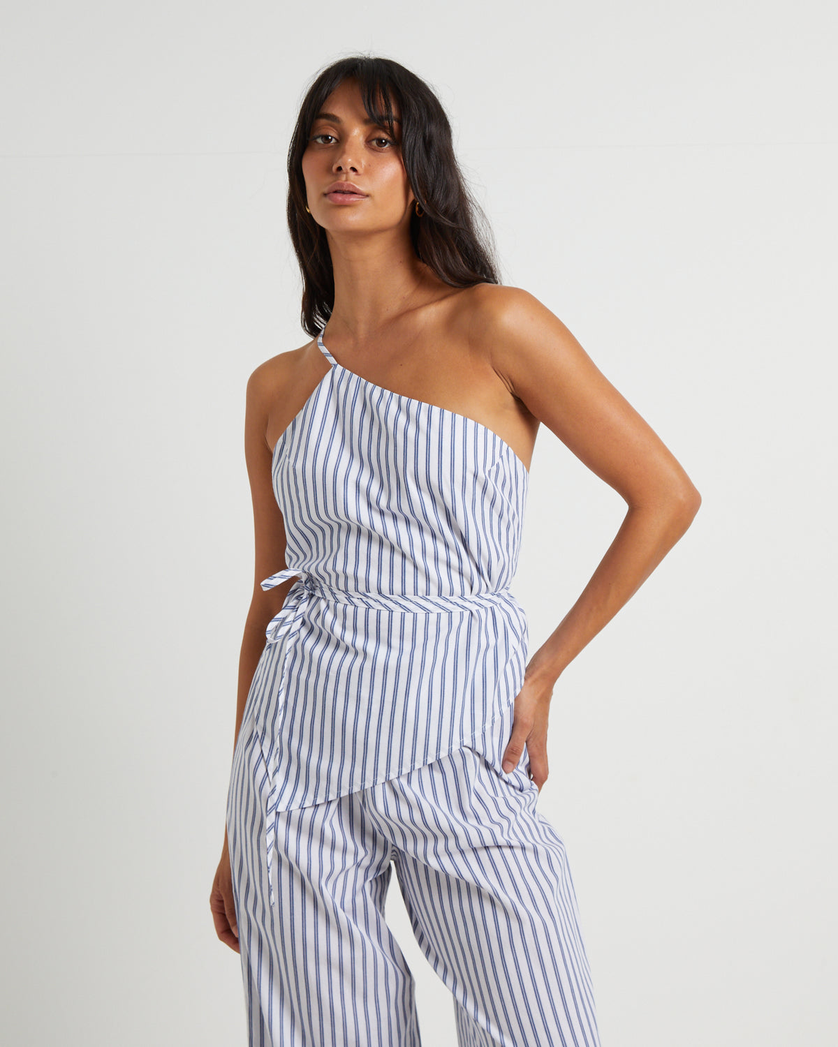 Adeline Asymmetric Cami Top WHITE