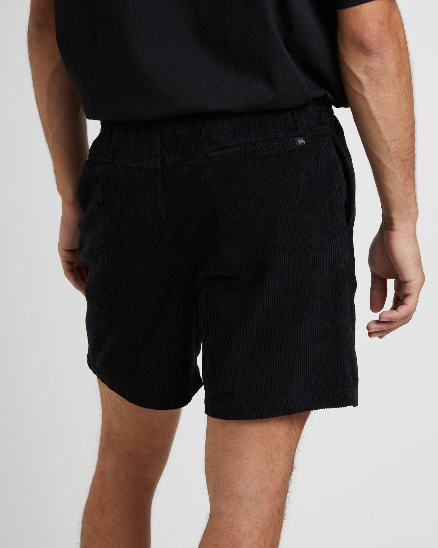 Wide Wale Cord Beachshorts in Black