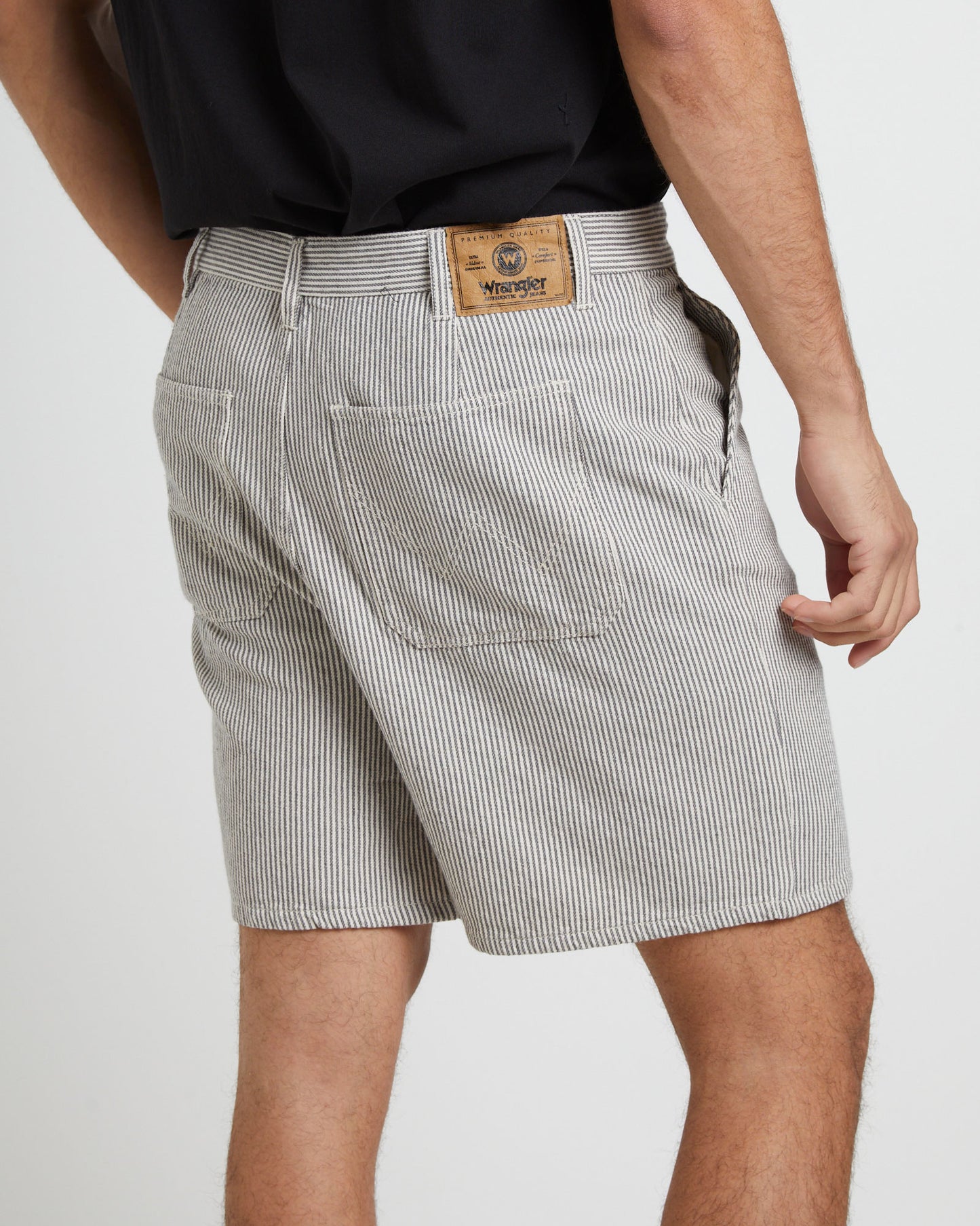 Slacker Worker Shorts in Olive Stripe