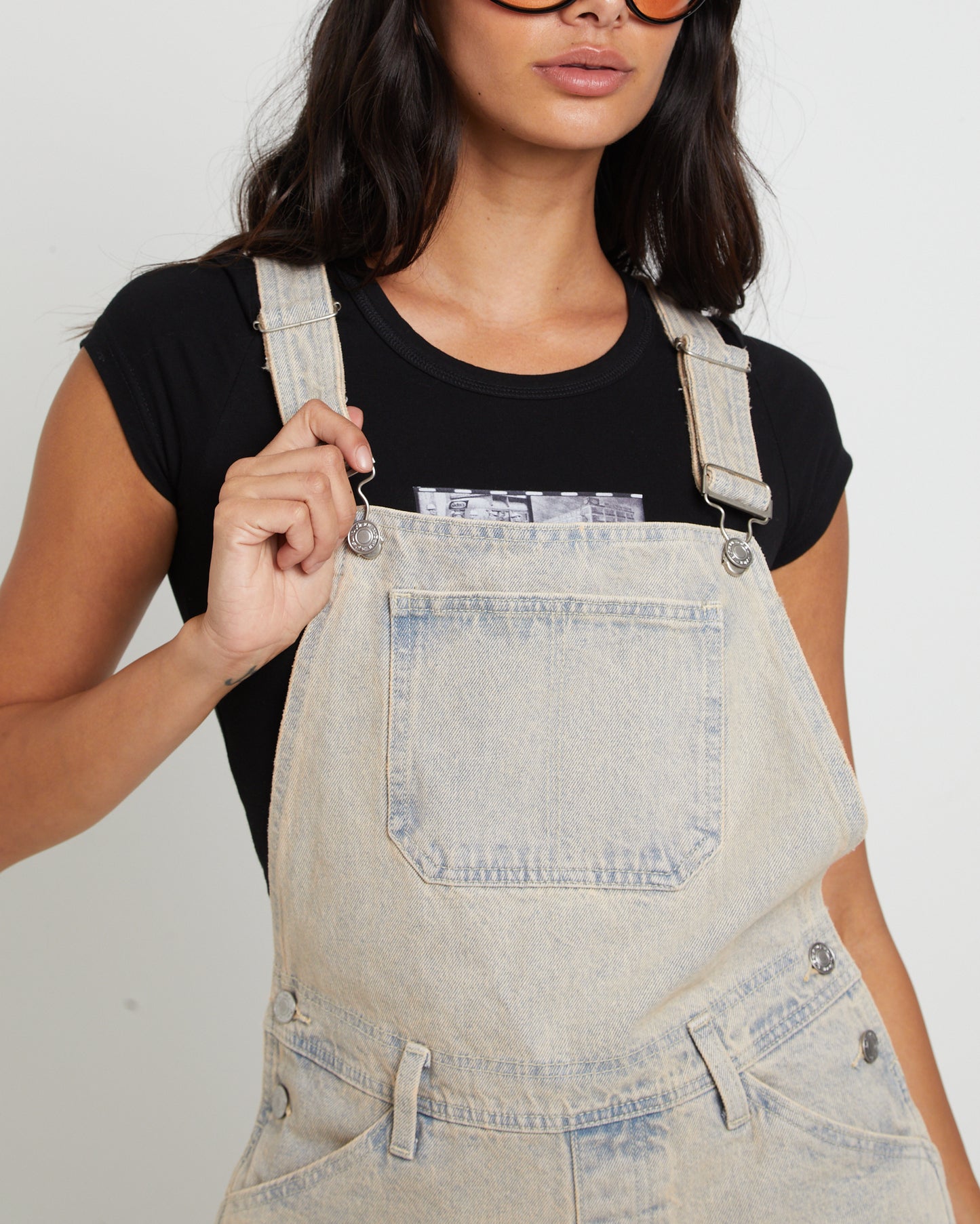 Longline Overdye Overalls in Peachy