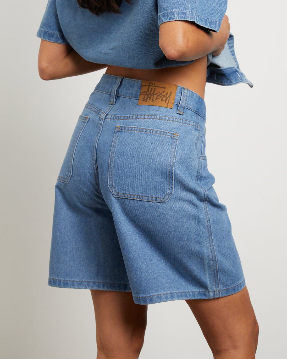 Stussy Denim Shorts in Mid MID BLUE