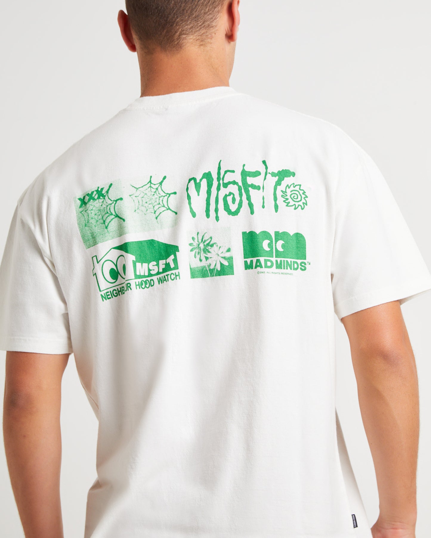 Hood Watch 50-50 Short Sleeve T-Shirt in Thrift White