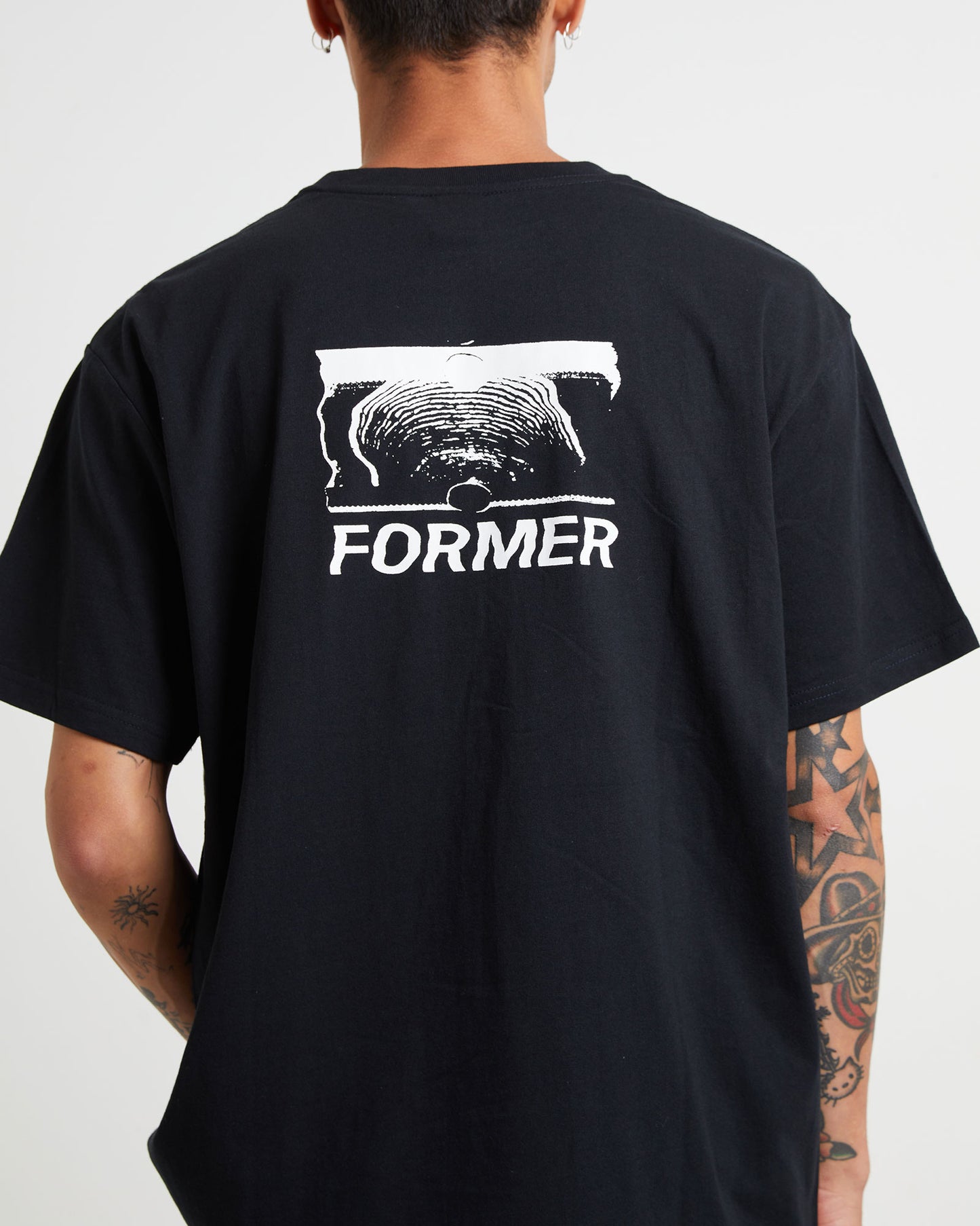 Fractional Short Sleeve T-Shirt in Black