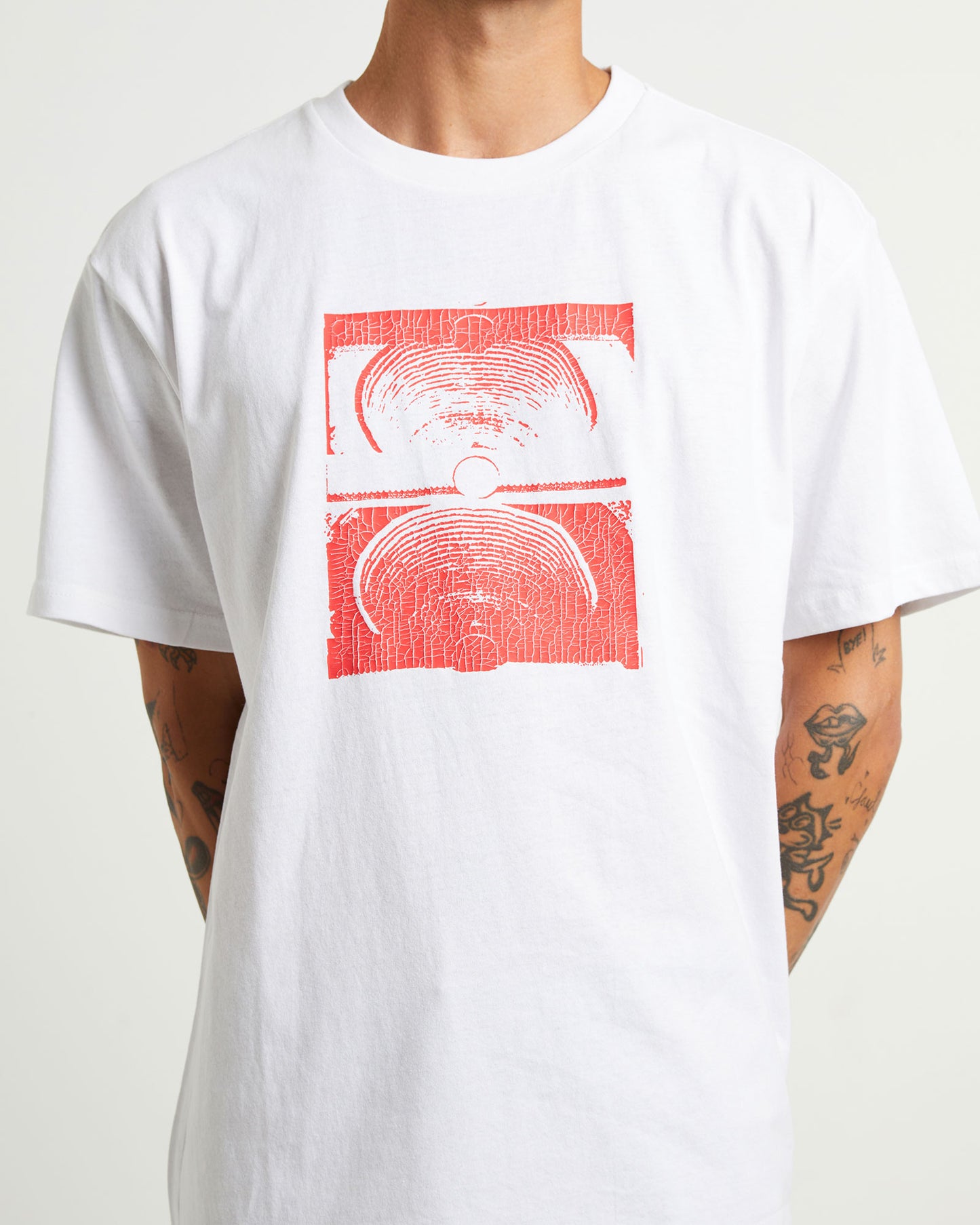 Cracked Crux Short Sleeve T-Shirt in White