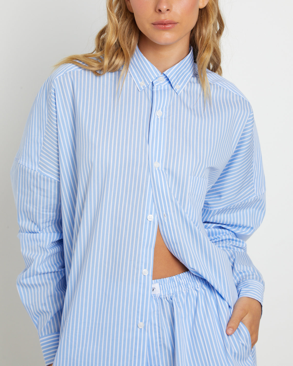 Matilda Long Sleeve Shirt in Blue Blue
