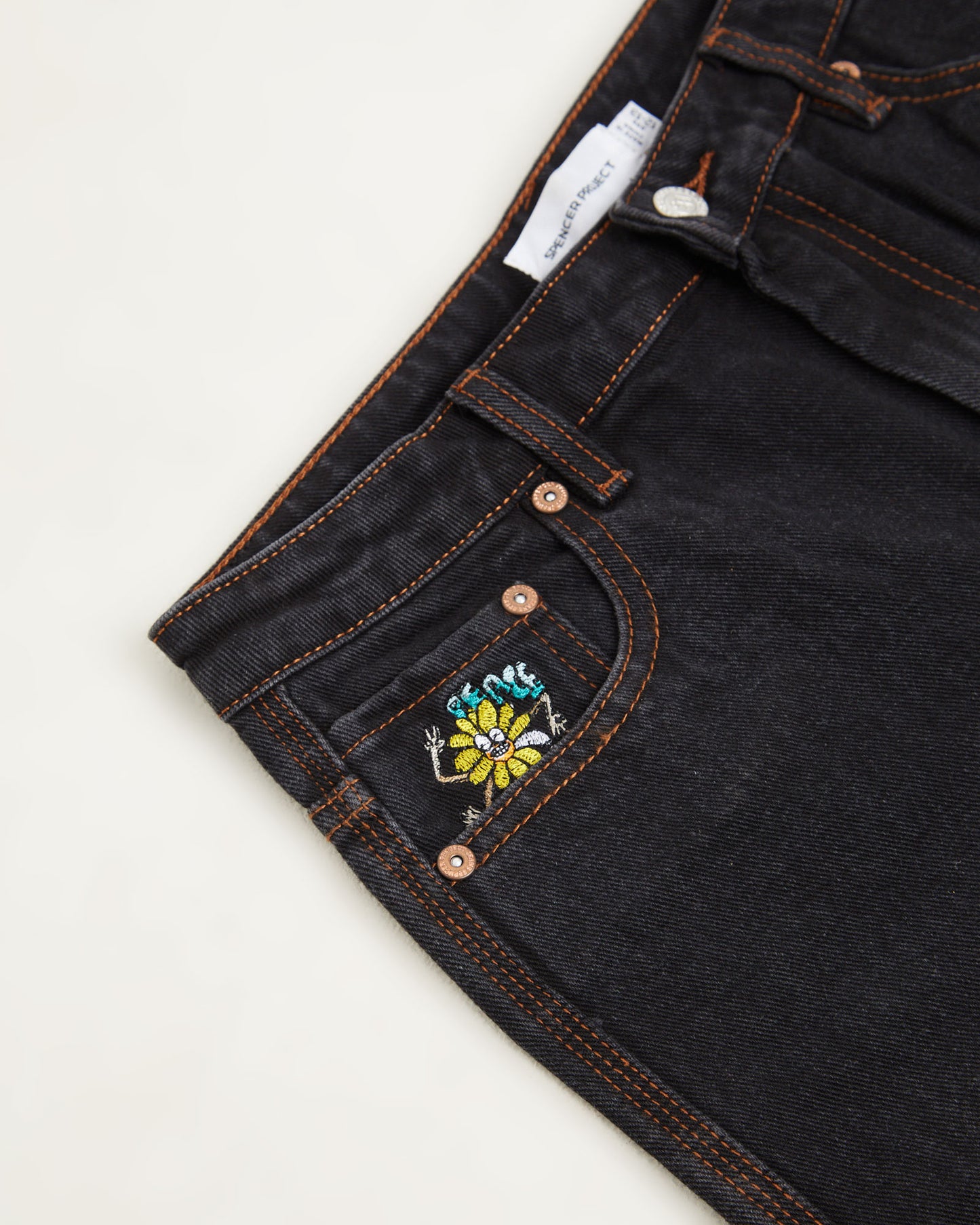 Teen Boys Wide Boy Y2K Jeans in Washed Black