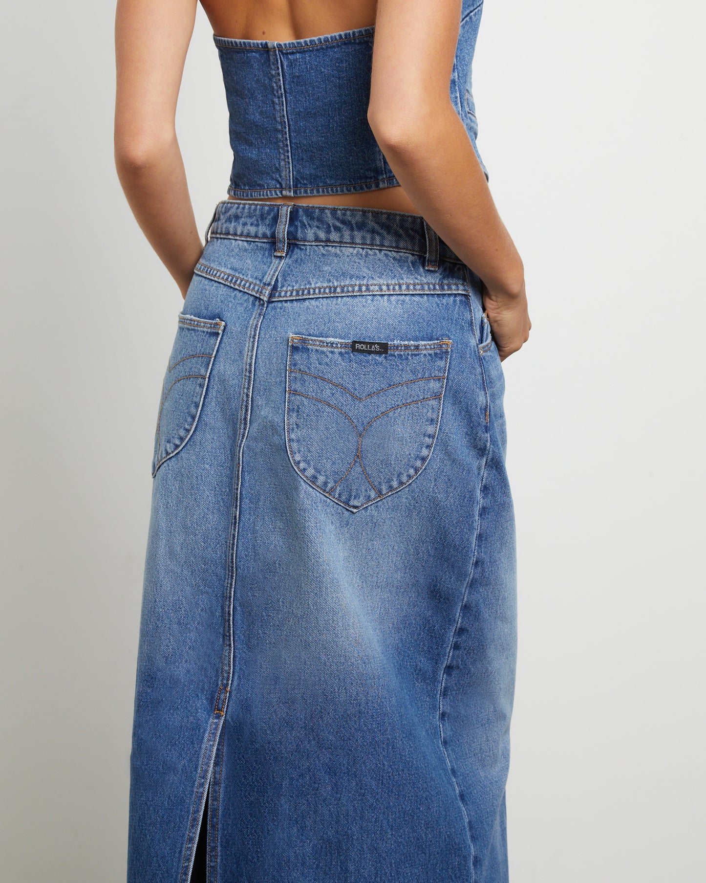 Boston Denim Maxi Skirt in Newtown