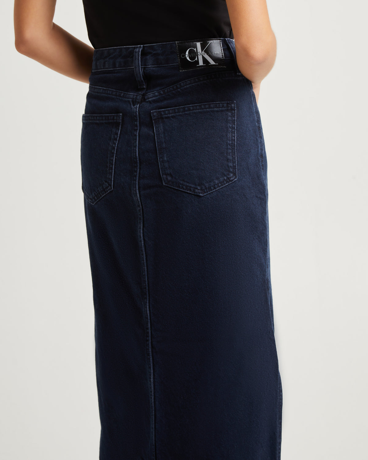 Denim Maxi Skirt Dark DENIM DARK