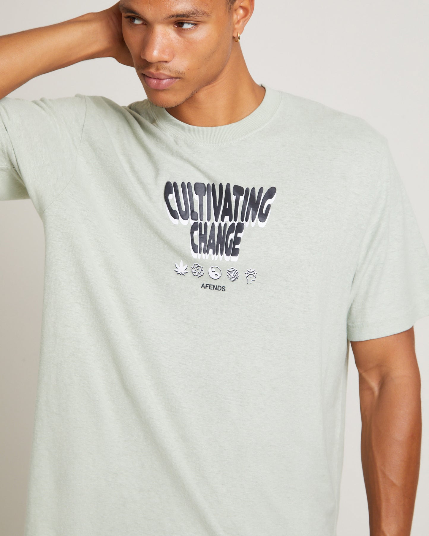 Proclaim Hemp Retro Fit Short Sleeve T-Shirt in Eucalyptus