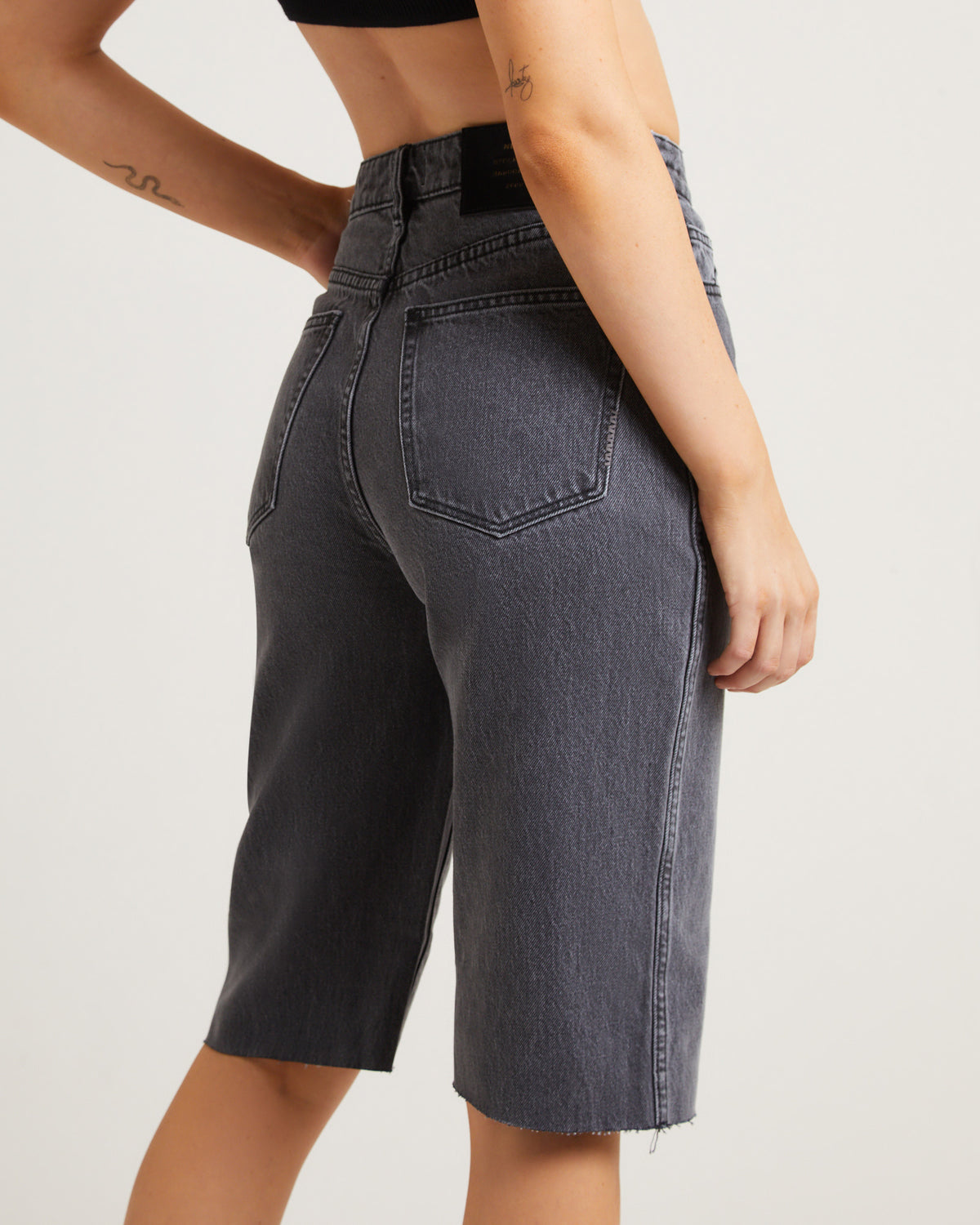 Sade Denim Jorts in Ash ASH BLACK