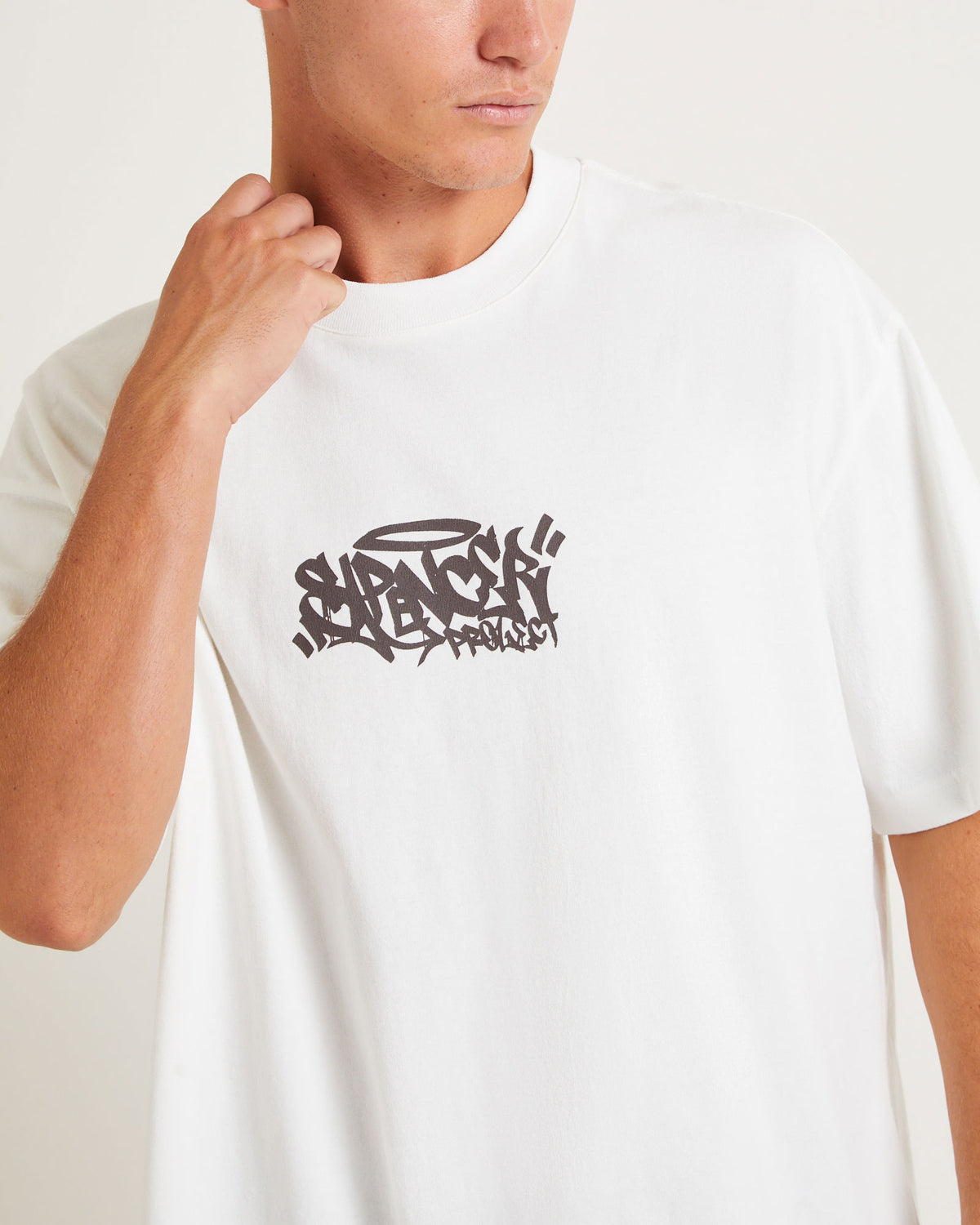 Gaffer Surplus Short Sleeve T-Shirt in Brown WHITE