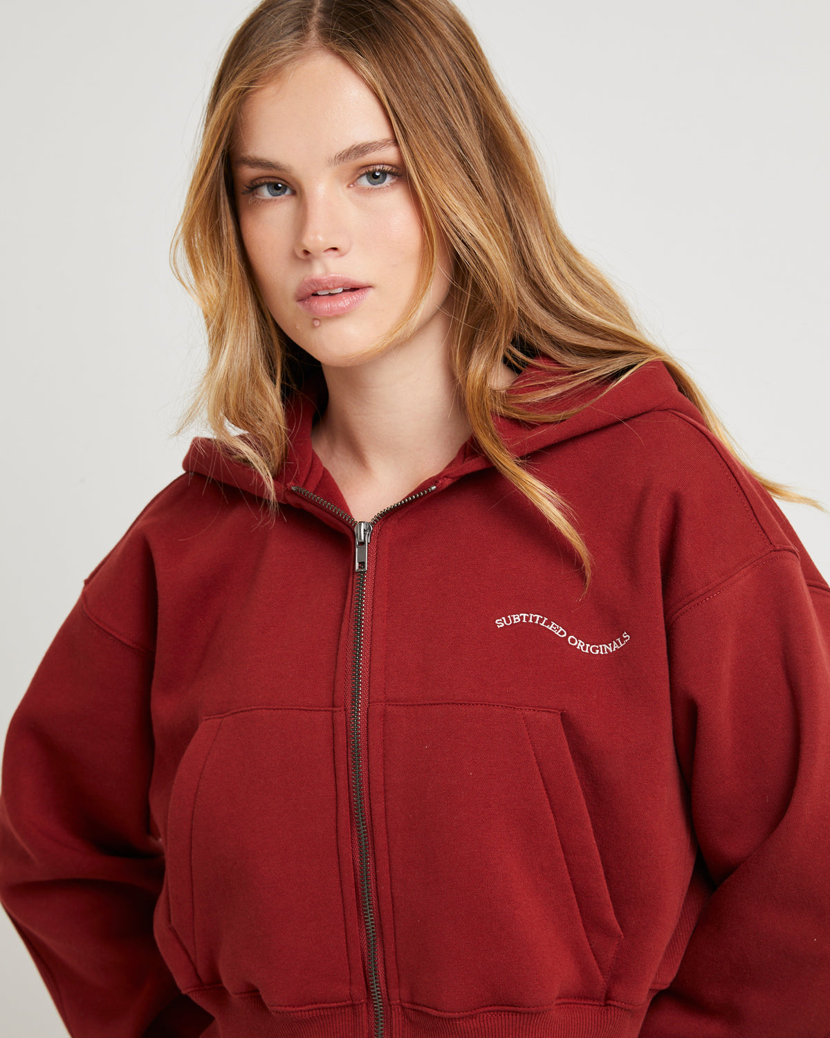 Wave Origin Zip Hoodie BERRY