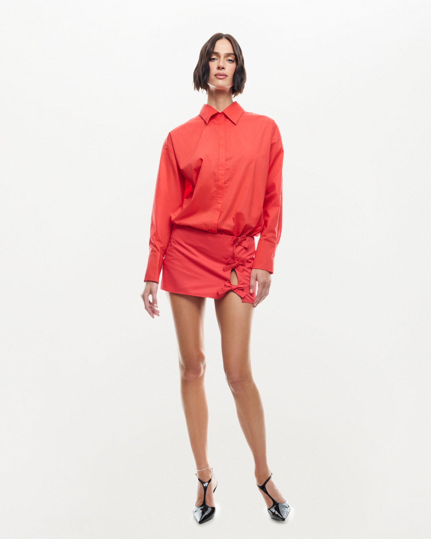 Clicquot Mini Skirt Crimson Red