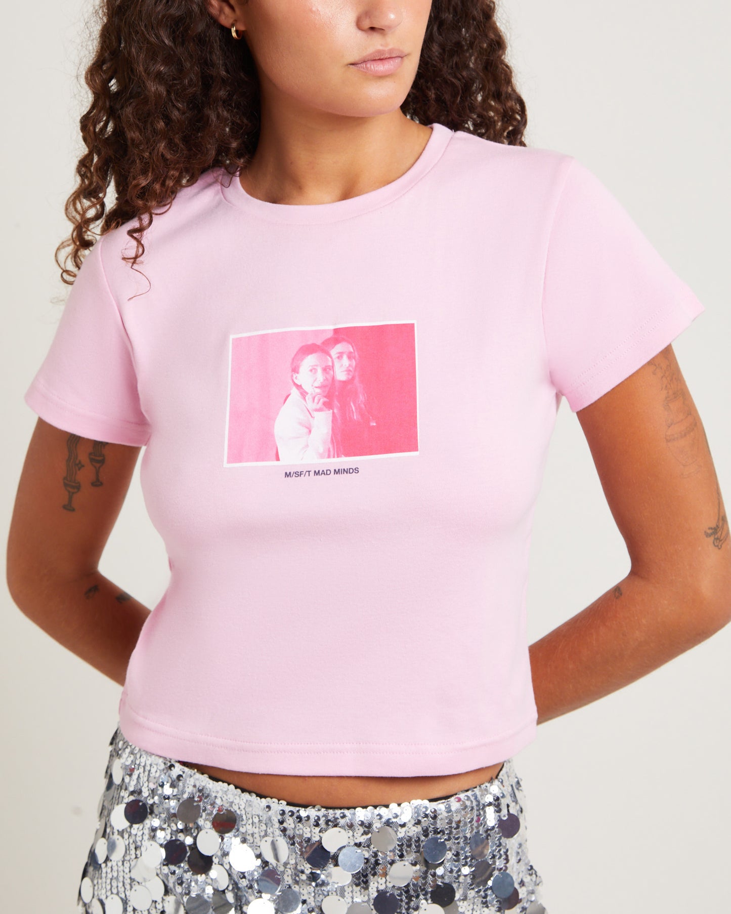 Takes Two Rib Tee Baby Pink