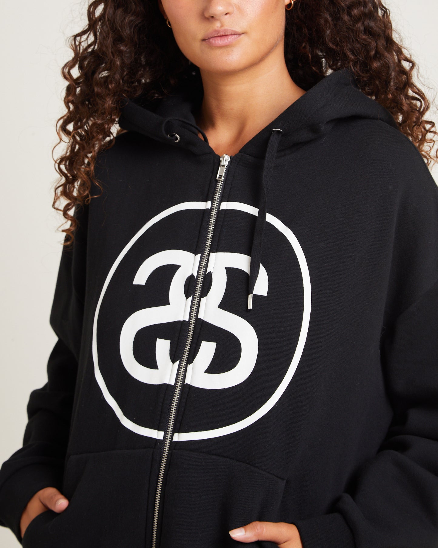 S Link Zip Thru Hoodie Black