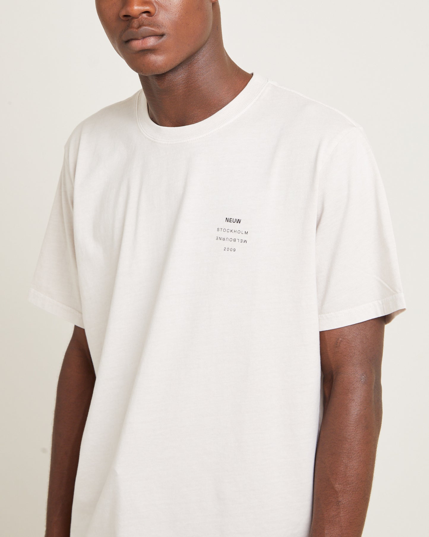 Organic Neuw Band Short Sleeve T-Shirt Washed Stone