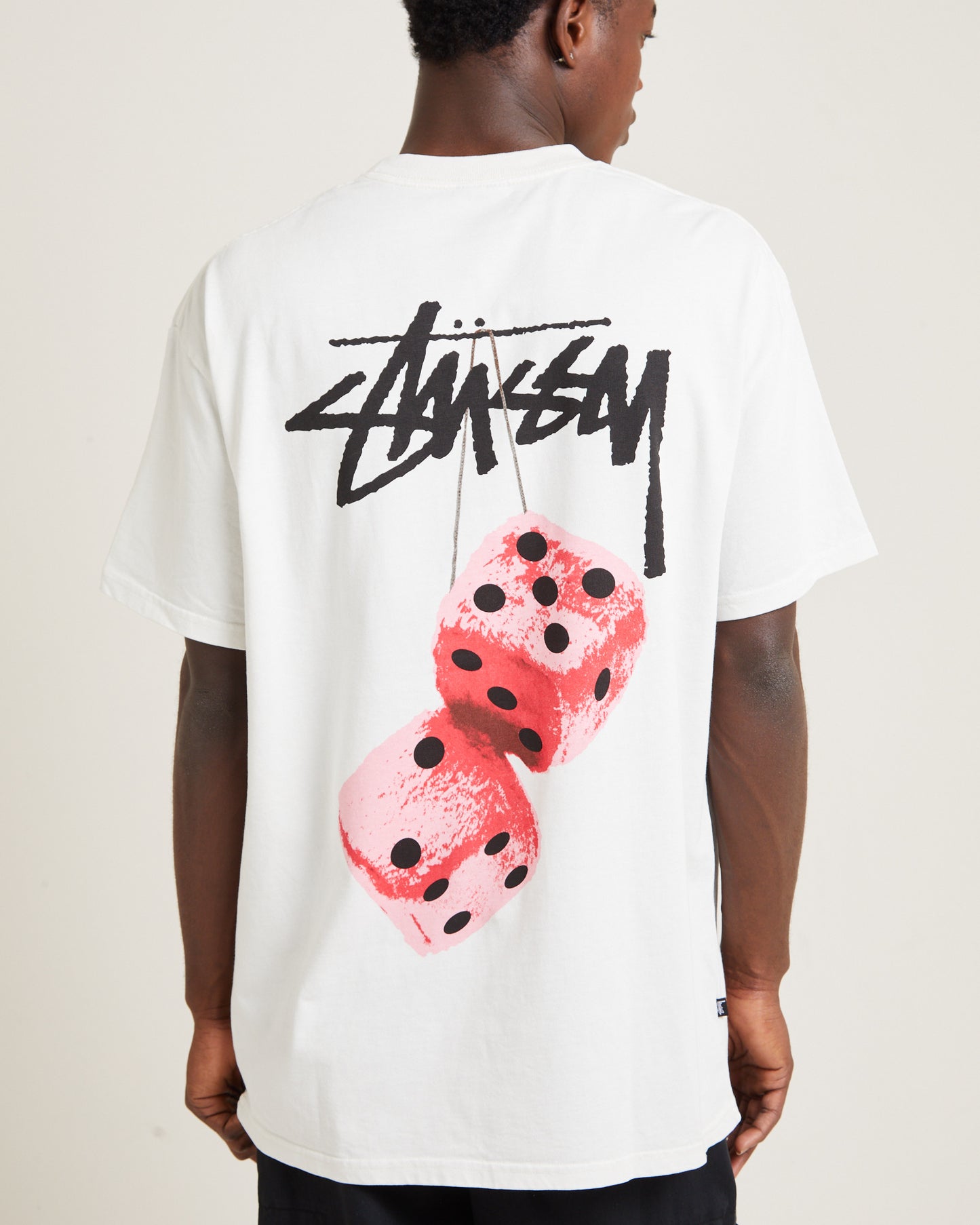 Fuzzy Dice Heavyweight Short Sleeve T-Shirt Washed White
