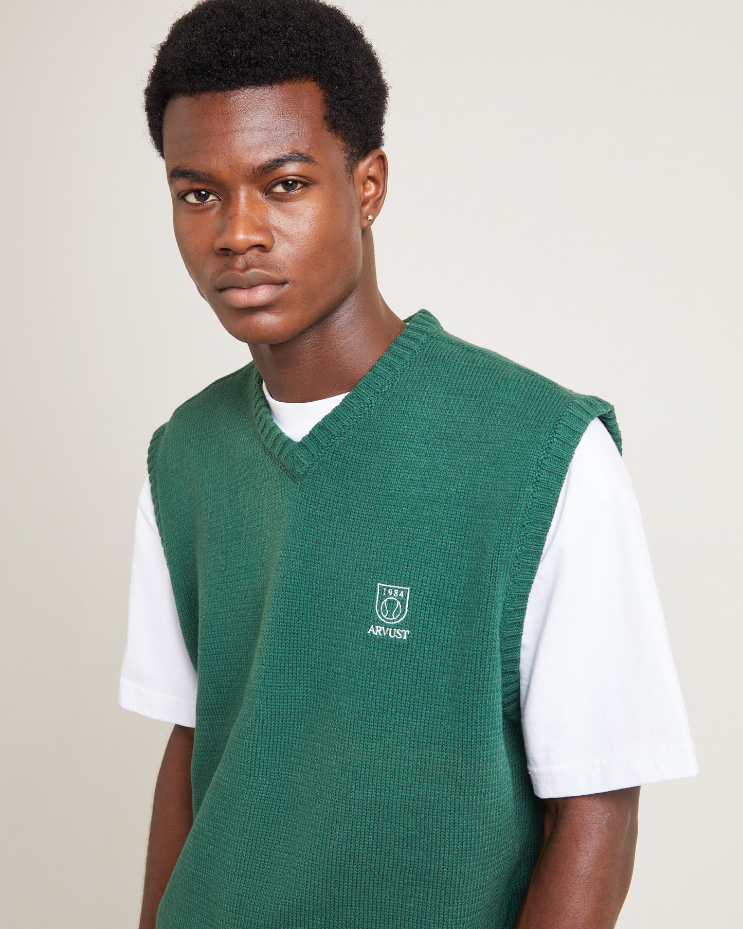 Service Knit Vest Green