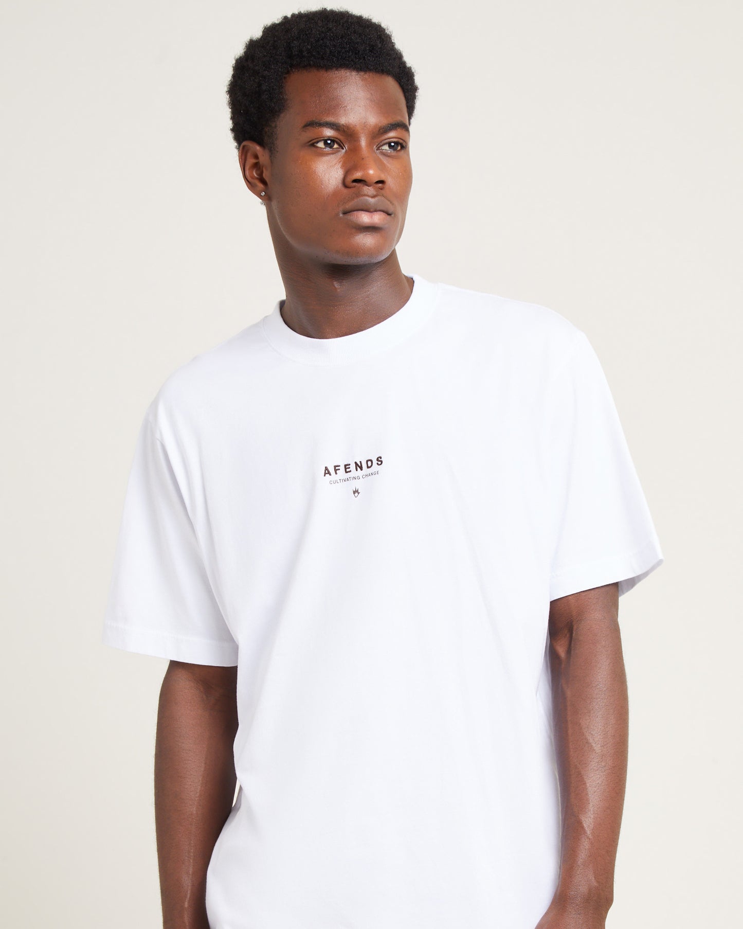 Space Recycled Retro Fit Short Sleeve T-Shirt White